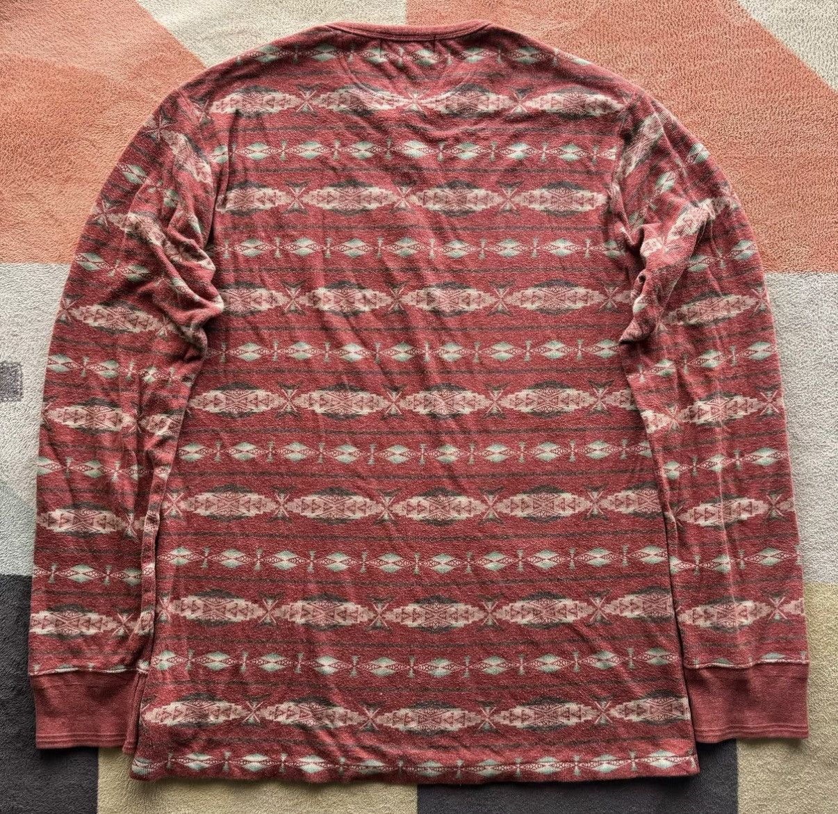 RRL Ralph Lauren Southwestern Henley Sweatshirt Ralph Lauren Double RL K22 Size US M / EU 48-50 / 2 - 6 Thumbnail