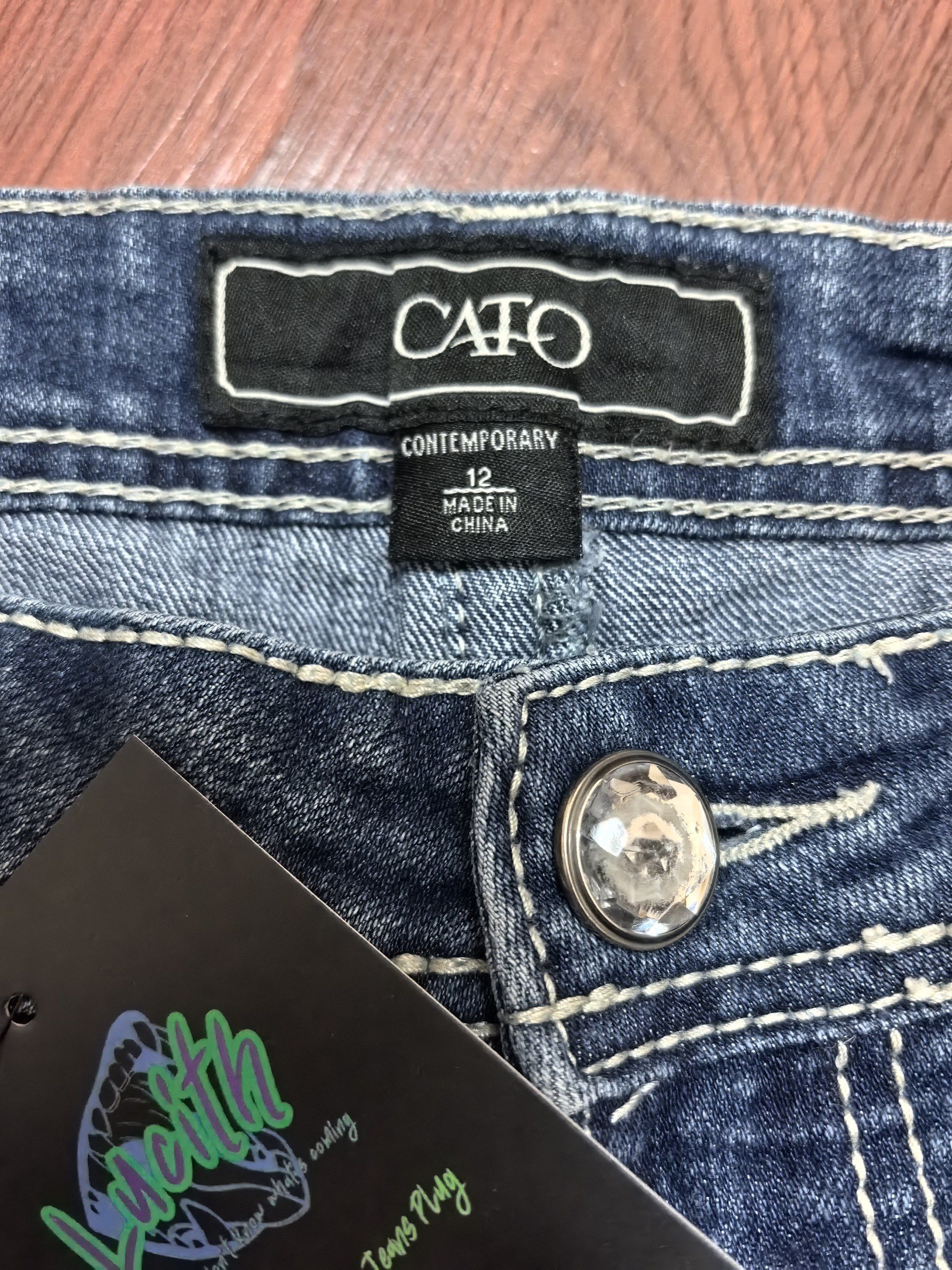 Miss Sixty Vintage Y2K Cato Studded Gold Ring Denim Pants Size 32" / US 10 / IT 46 - 5 Thumbnail