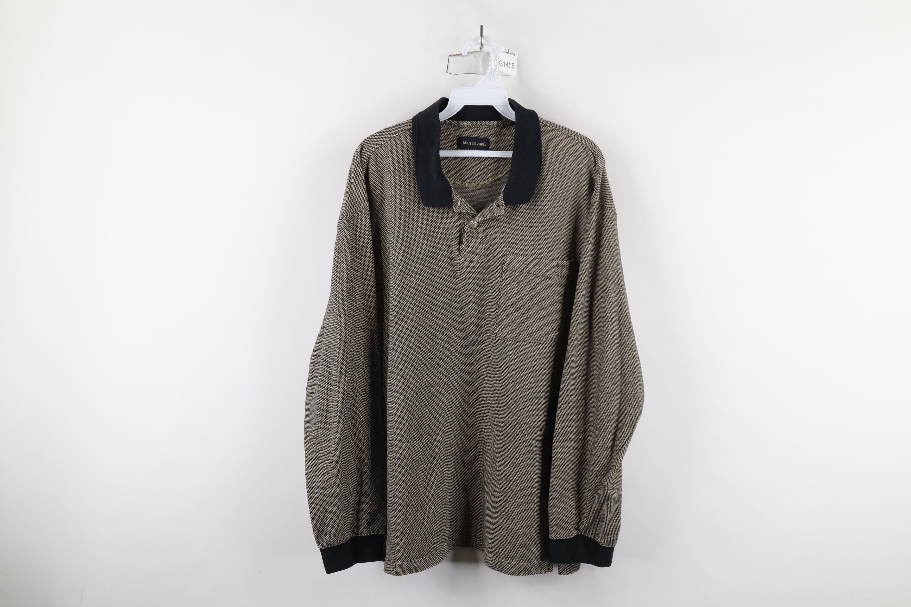 Vintage Vintage 90s Streetwear Knit Long Sleeve Rugby Polo Shirt Size US XXL / EU 58 / 5 - 1 Thumbnail
