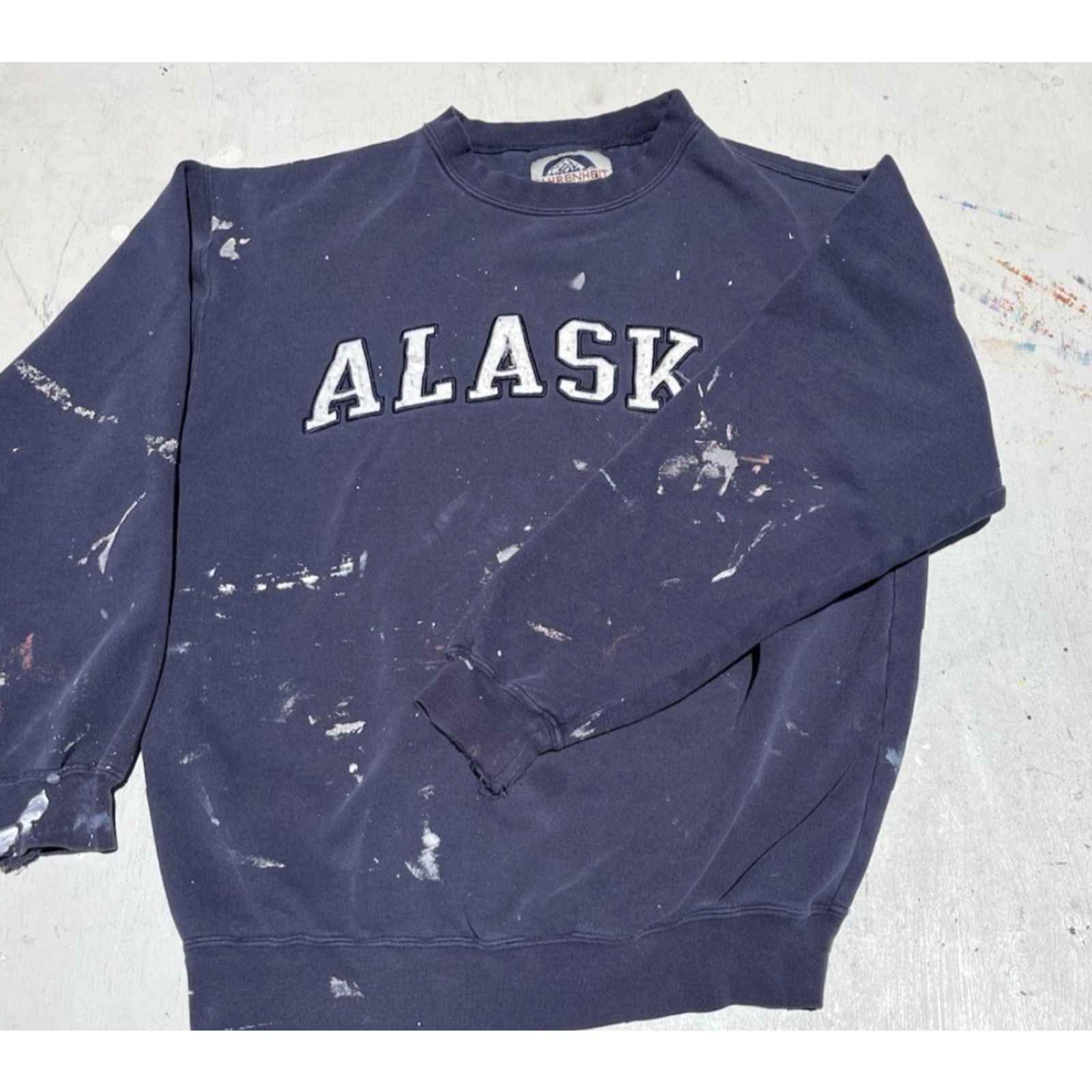 Vintage VINTAGE Fahrenheit Sweatshirt Blue 90s Alaska Logo Heavyweight Pullover Men’s S Size US S / EU 44-46 / 1 - 7 Thumbnail