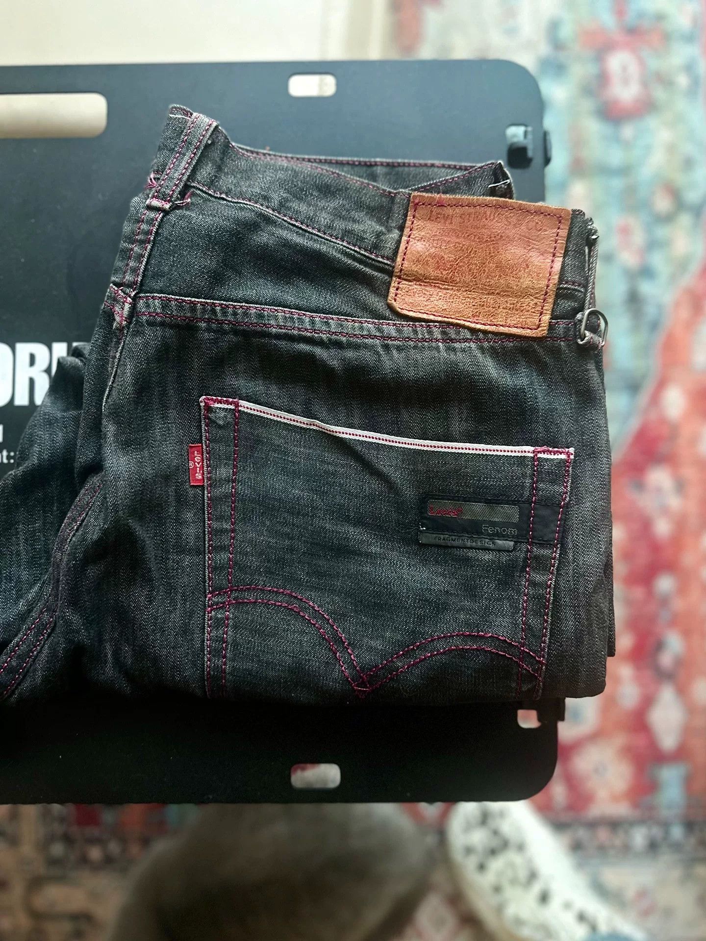 Hiroshi Fujiwara Fenom Levis Fragment 9" Black Jeans Size US 32 / EU 48 - 1 Thumbnail