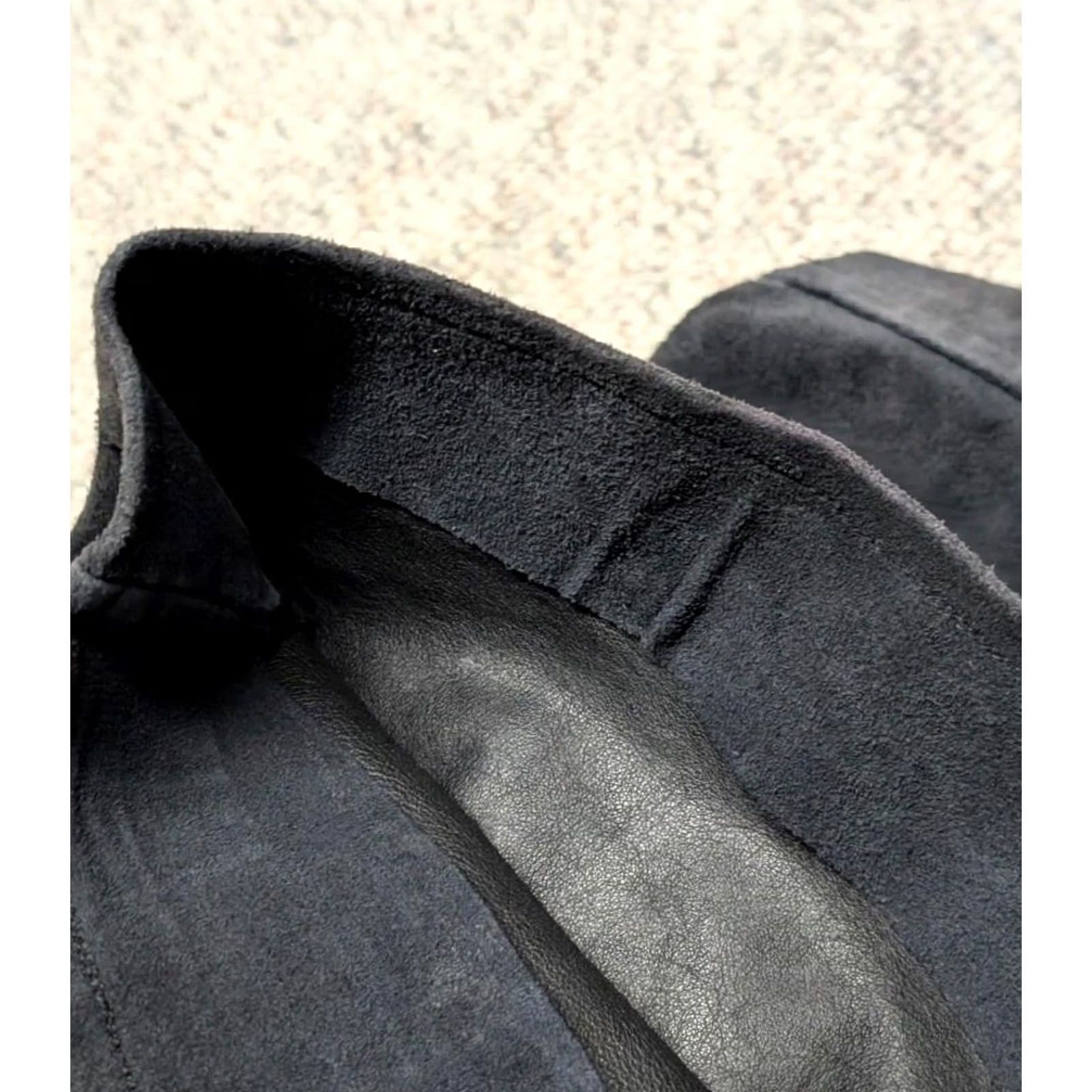 Bell VINTAGE BELL BOTTOMS leather pants 26x30 blue Women Western Cowboy rodeo suede bootcut 1970s Size 26" / US 2 / IT 38 - 6 Thumbnail