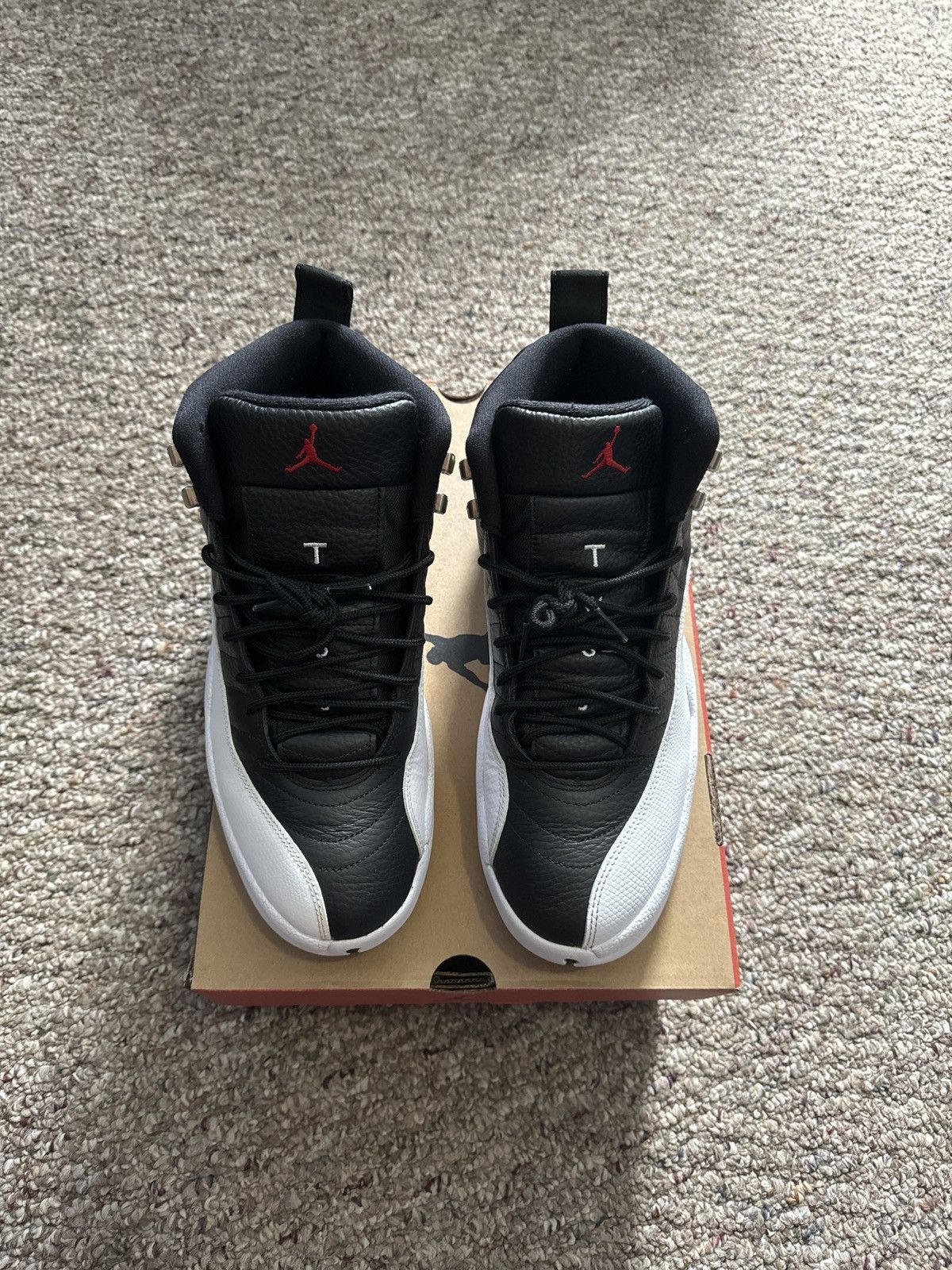 image of Jordan Brand 12 Playoff Size Men’S 12 Shoes in Black, Men's
