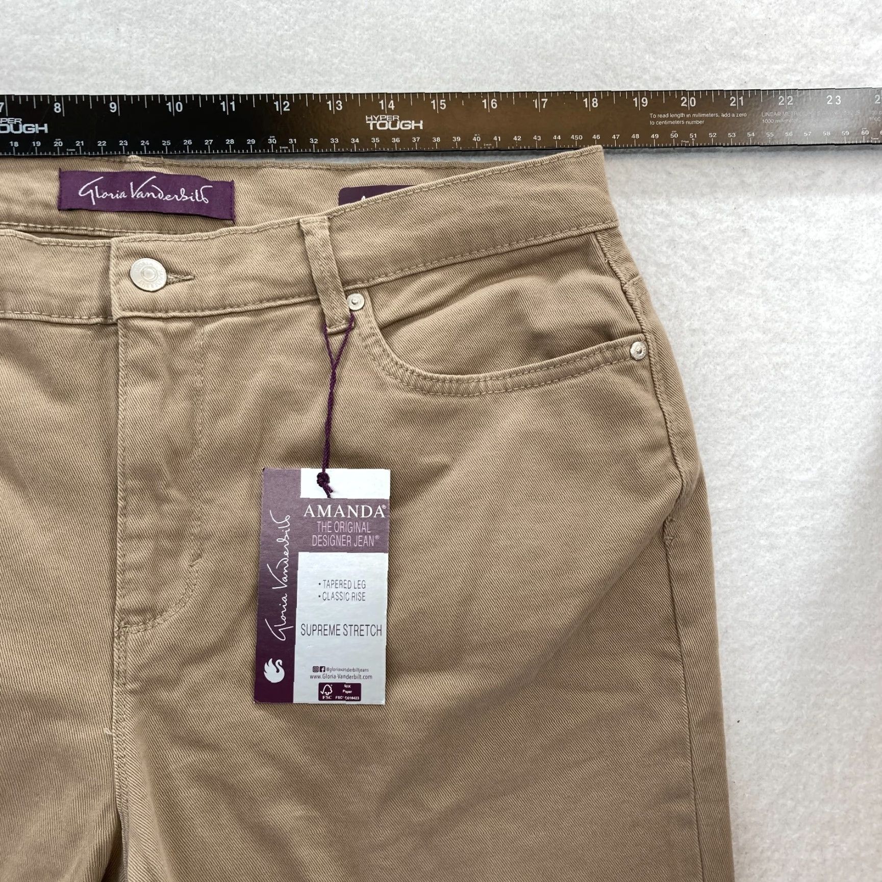 Gloria Vanderbilt Gloria Vanderbilt Amanda Jeans Women's 16 Brown Denim Tapered Leg Classic Pants Jeans Size 25" / US 0 / IT 36 - 6 Thumbnail