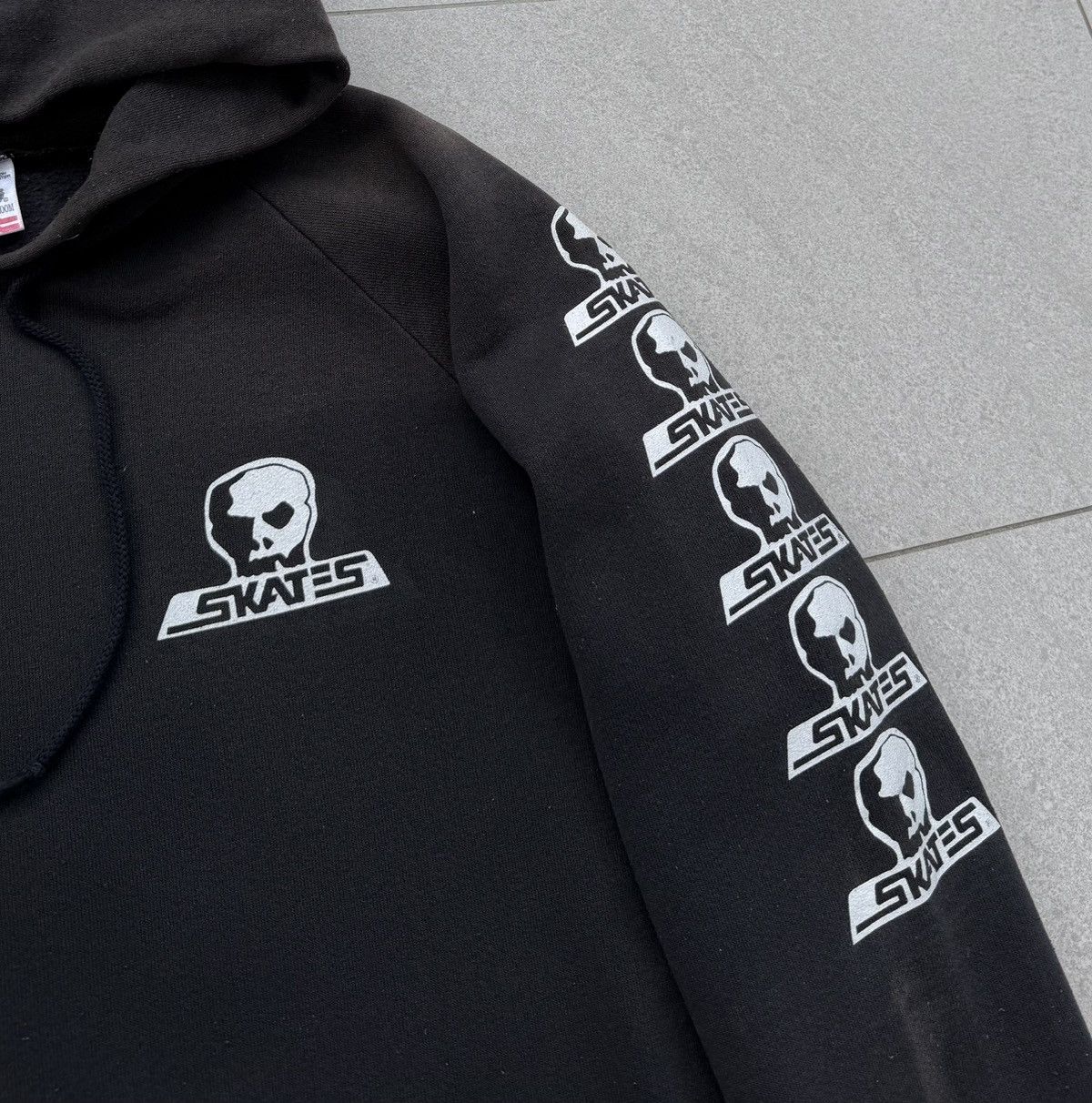 Vintage Vintage 90s Faded Skates Skull Skateboard Hoodie Size US XL / EU 56 / 4 - 3 Thumbnail