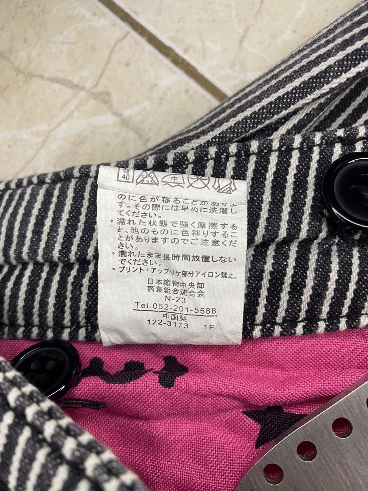 14th Addiction Japanese Brand Chip Clip Distressed Hickory Stripe Pant Size US 33 - 11 Thumbnail