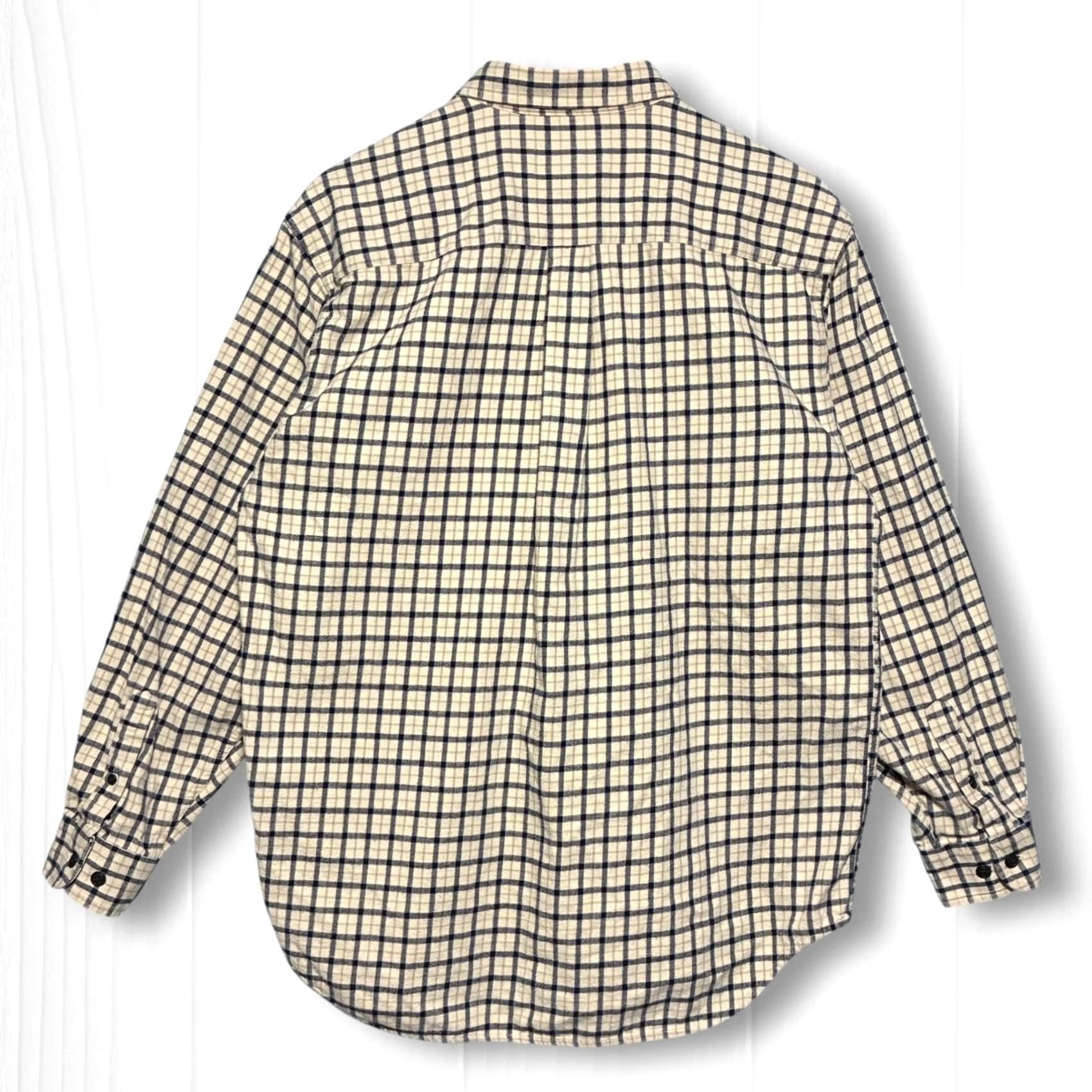 Eddie Bauer Eddie Bauer Button-Down Shirt Cotton Tattersall Check Men M Ivory Navy Tan Plaid Casual Workwear Autumn Winter Spring Outdoors Size US M / EU 48-50 / 2 - 3 Thumbnail