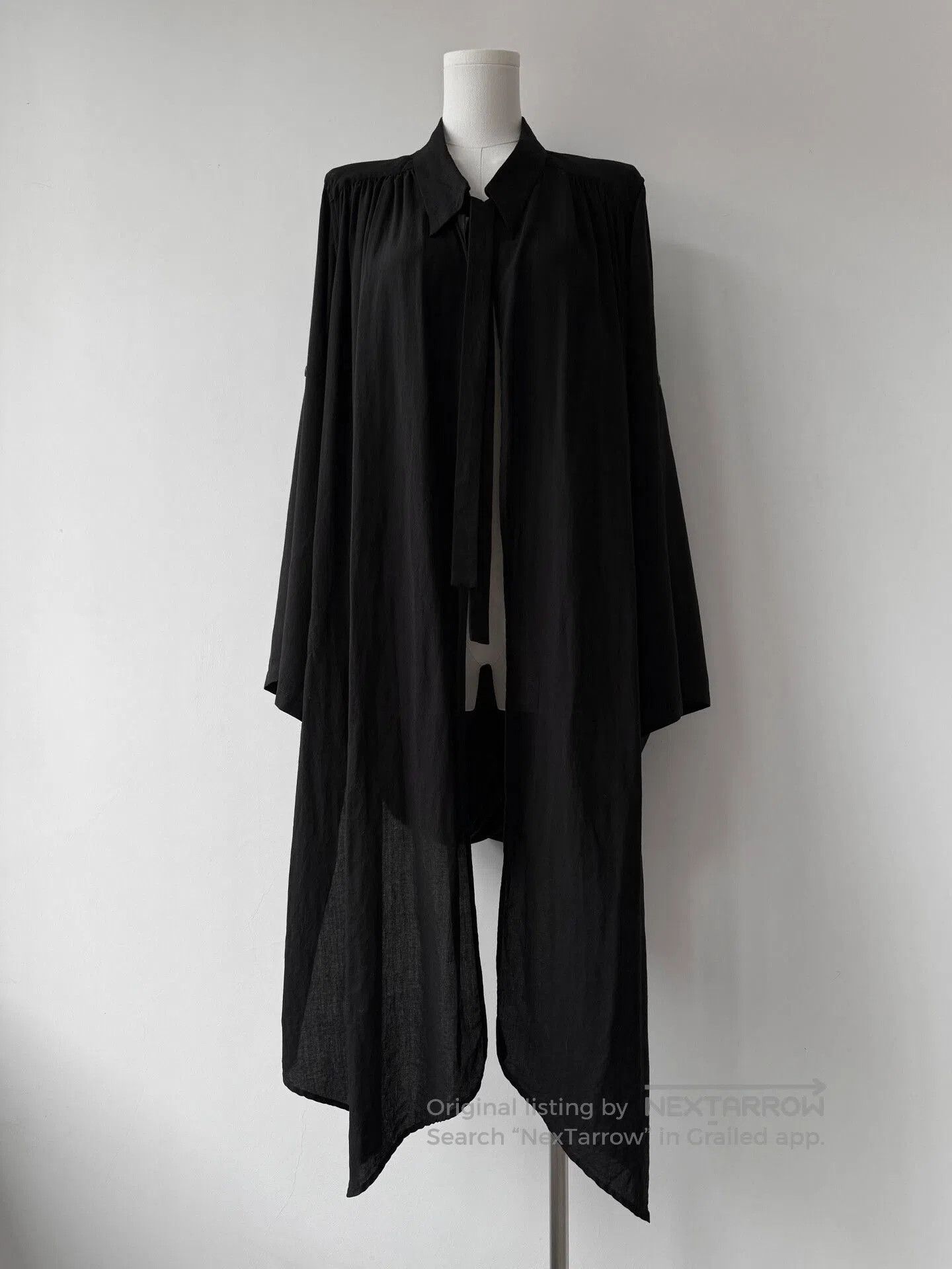 Limi Feu Yohji Yamamoto Black Flowing Shirt. Size S / US 4 / IT 40 - 2 Thumbnail