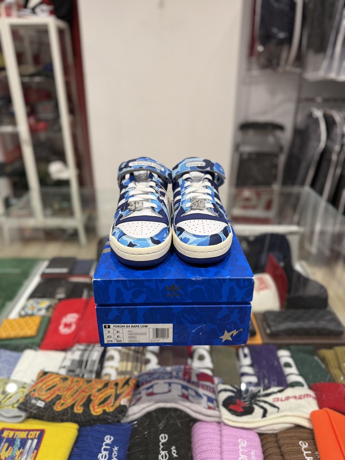 Bape Adidas Forum 84 Low Bape 30th Anniversary Blue Camo Size US 9 / EU 42 - 3 Thumbnail