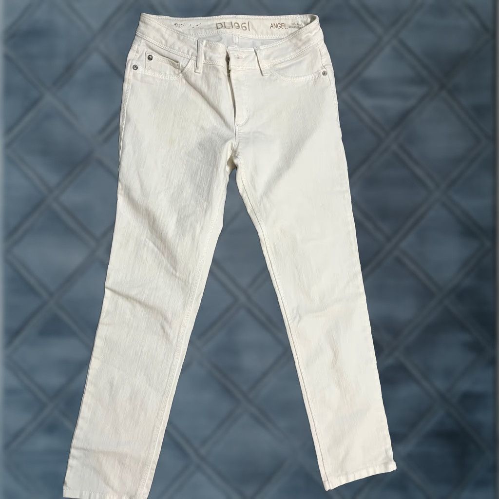 DL1961 DL1961 Angel Mid Rise Skinny Ankle Jeans Women's 28 White 5-Pocket Light Wash Size 28" / US 6 / IT 42 - 1 Thumbnail
