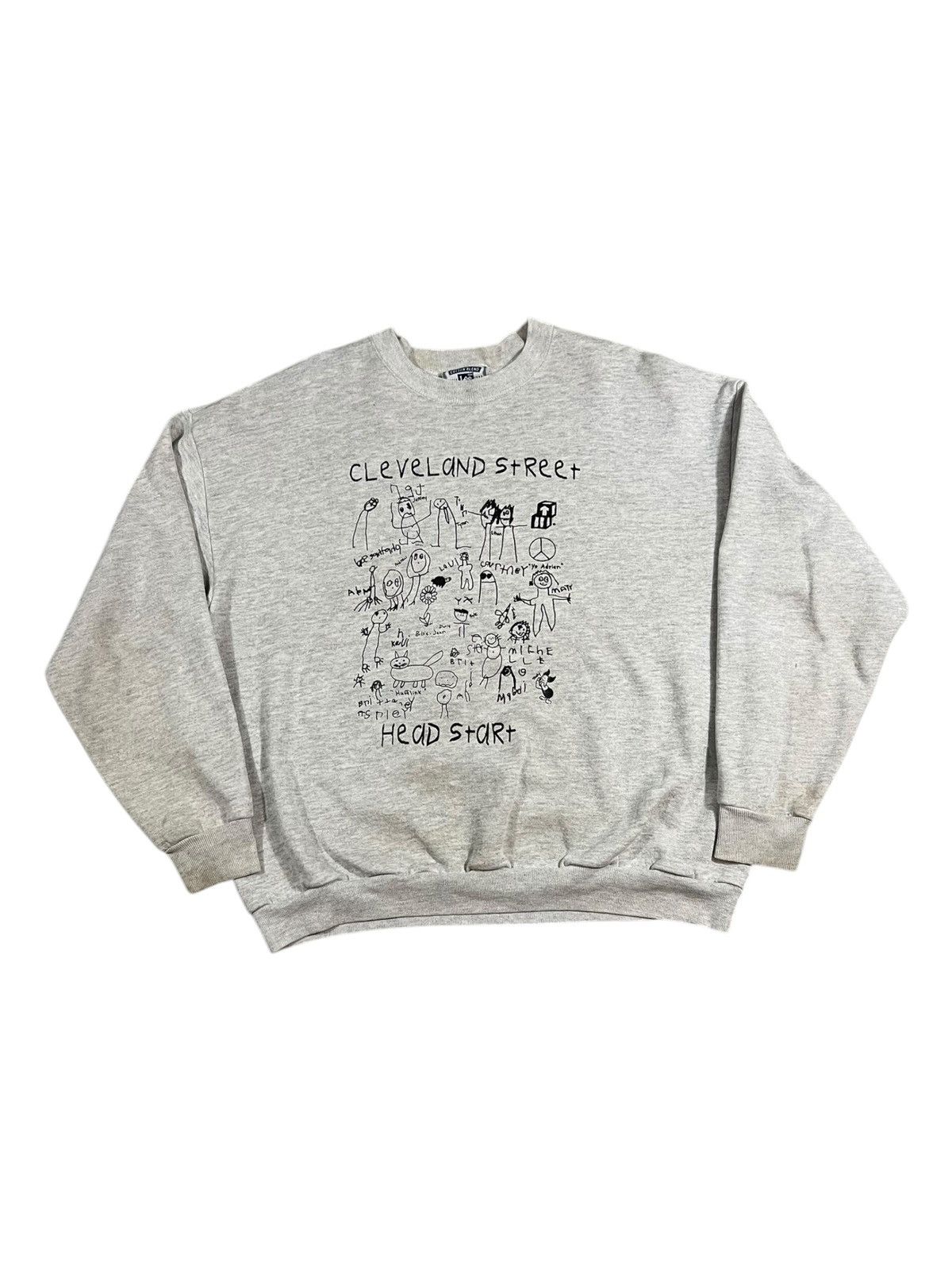 Vintage Vintage 90s Childrens Art Crewneck Sweatshirt Heather Gray Size US XL / EU 56 / 4 - 1 Thumbnail