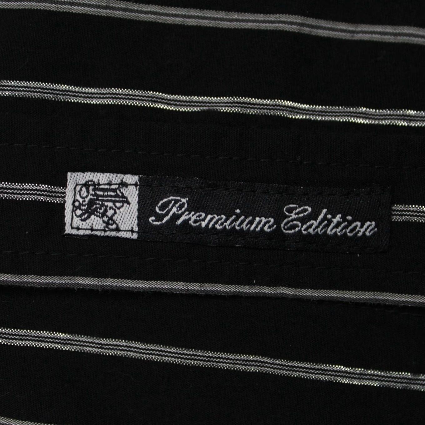 Southpole Southpole Button-Up Shirt Mens XL Black/Silver Stripe Long Sleeve Size US XL / EU 56 / 4 - 5 Thumbnail