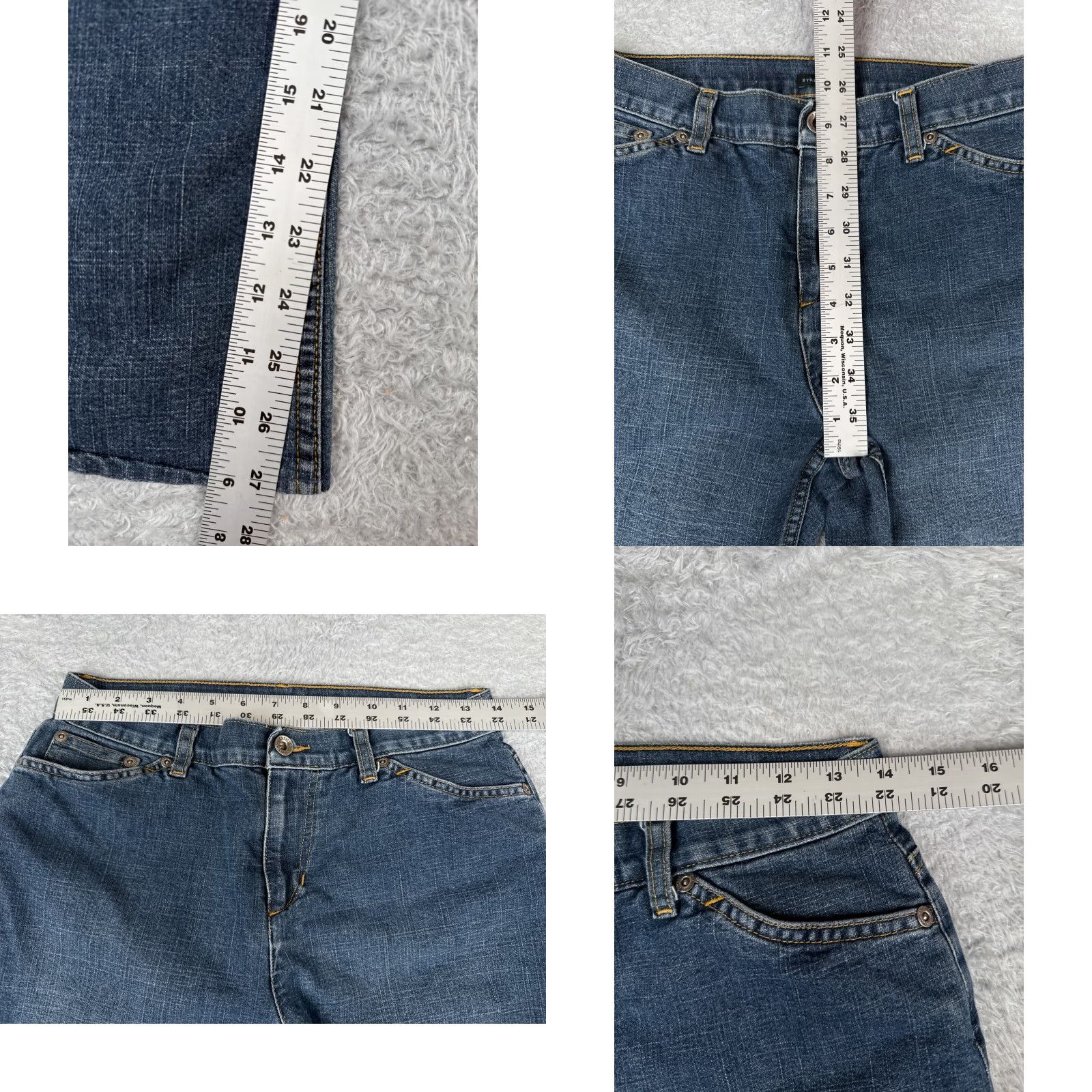 Jones New York Jones New York Sport Jeans Womens 6 Blue Denim Flared Cotton Blend Stretch 28x27 Size 28" / US 6 / IT 42 - 8 Thumbnail