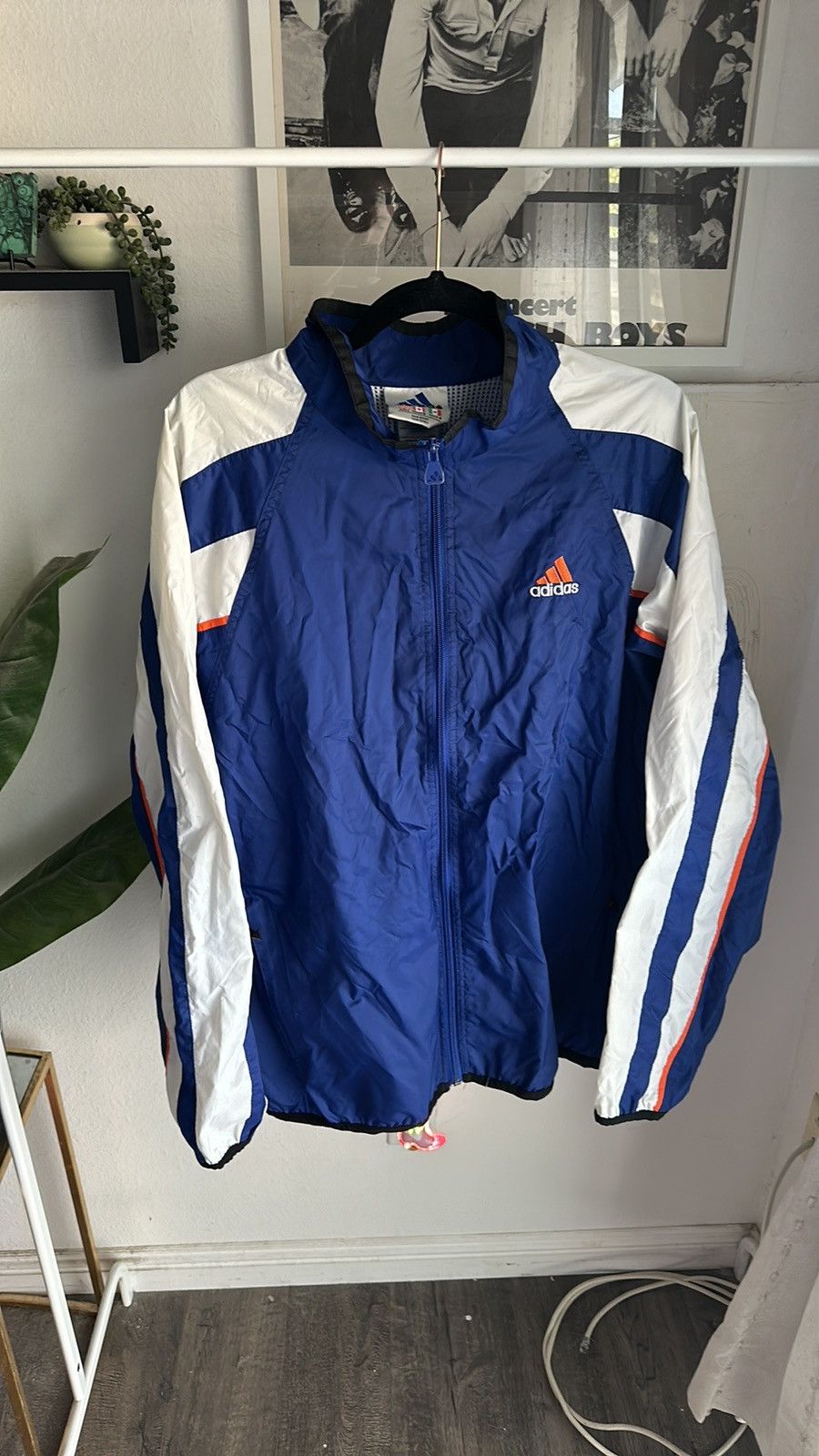 Adidas × Vintage Vintage Adidas full zip nylon track jacket Size US L / EU 52-54 / 3 - 1 Thumbnail