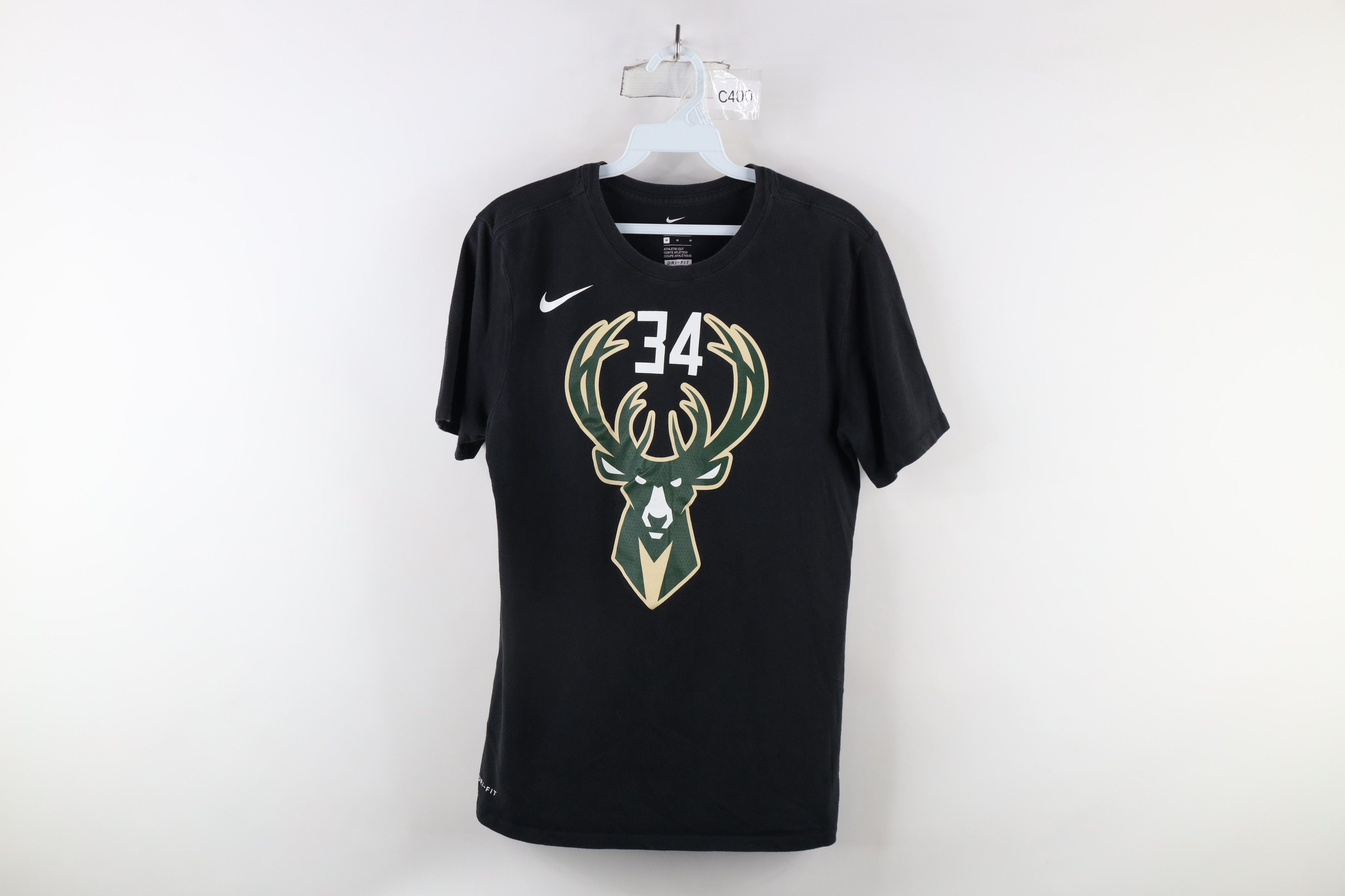 Nike × Vintage Nike Antetokounmpo Milwaukee Bucks Basketball T-Shirt Black Size US M / EU 48-50 / 2 - 1 Thumbnail