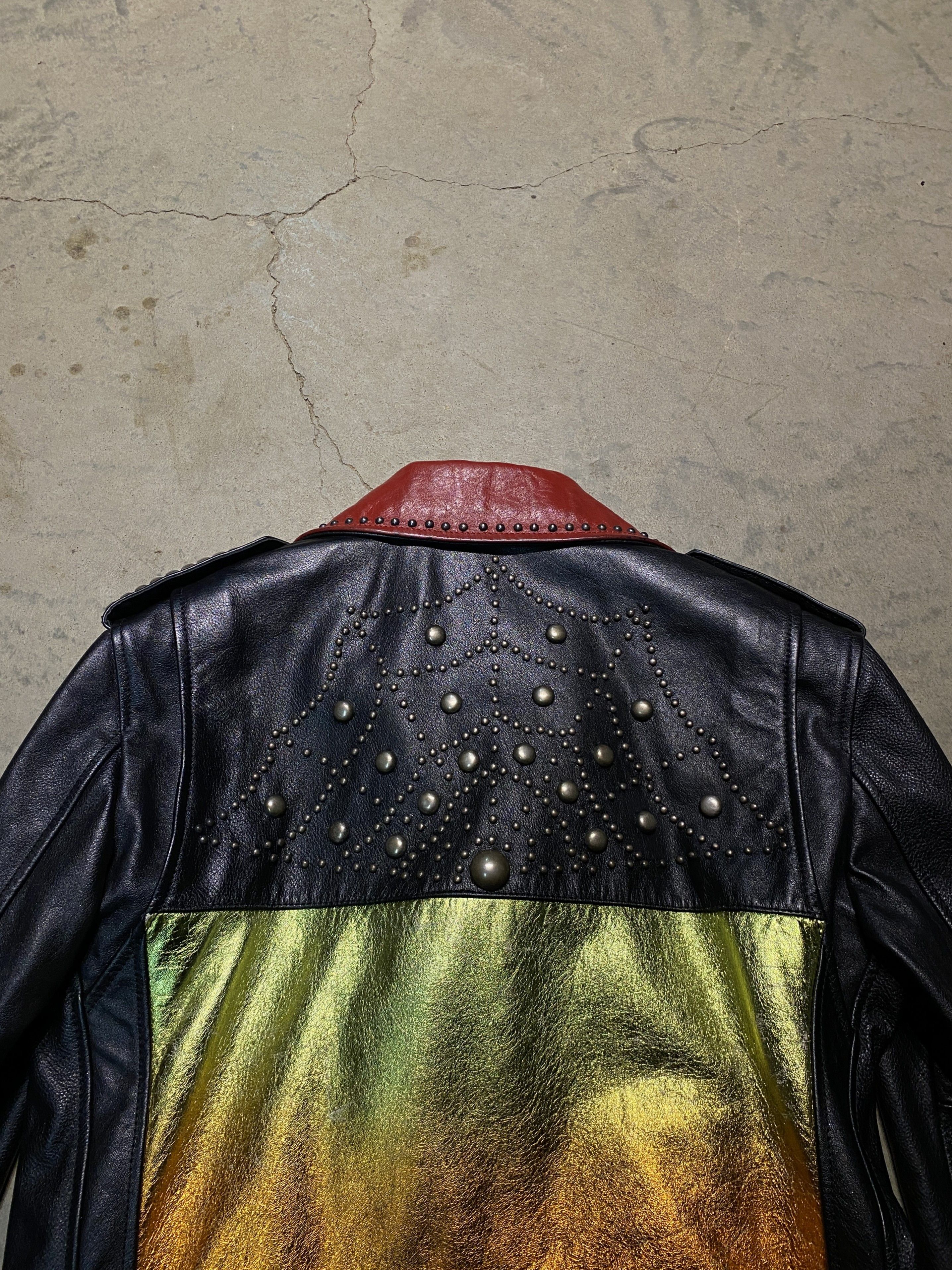 Saint Laurent Paris SLP SS16 "Surfsound" Degradé Sunset L17 Leather Jacket Size XS / US 0-2 / IT 36-38 - 7 Thumbnail