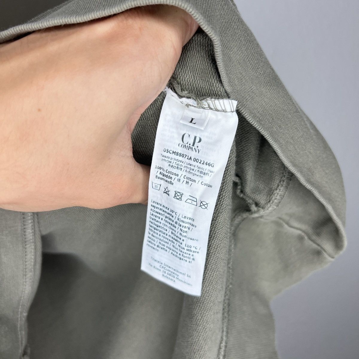 C.P. Company C.P. Company Sweatshirt Crewneck Khaki Green Glass Logo Size US L / EU 52-54 / 3 - 7 Thumbnail