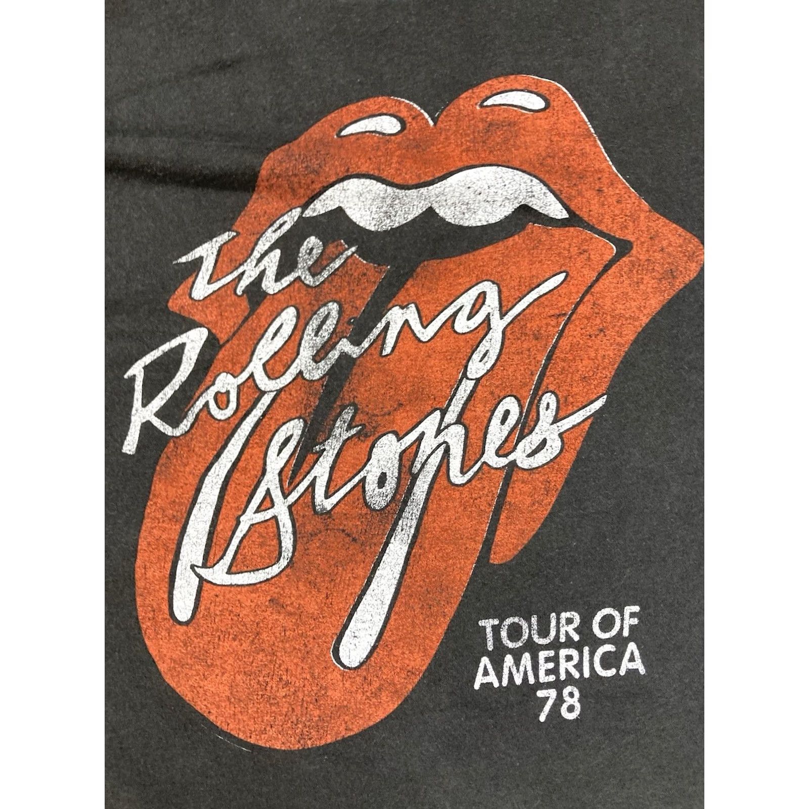 Vintage VINTAGE The Rolling Stones Tour Of America 78 Graphic T-shirt Women Medium Black Music Size M / US 6-8 / IT 42-44 - 2 Thumbnail