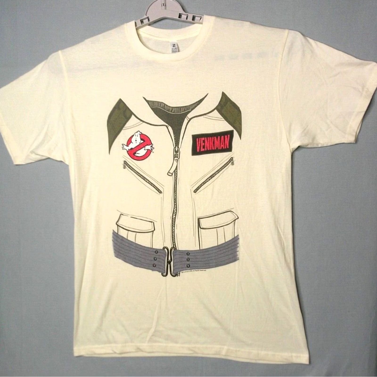 Vintage VINTAGE Ghost Busters Uniform T Shirt Mens Large Tan Peter Venkman Costume Dress Up Kool? Size 42R - 2 Thumbnail