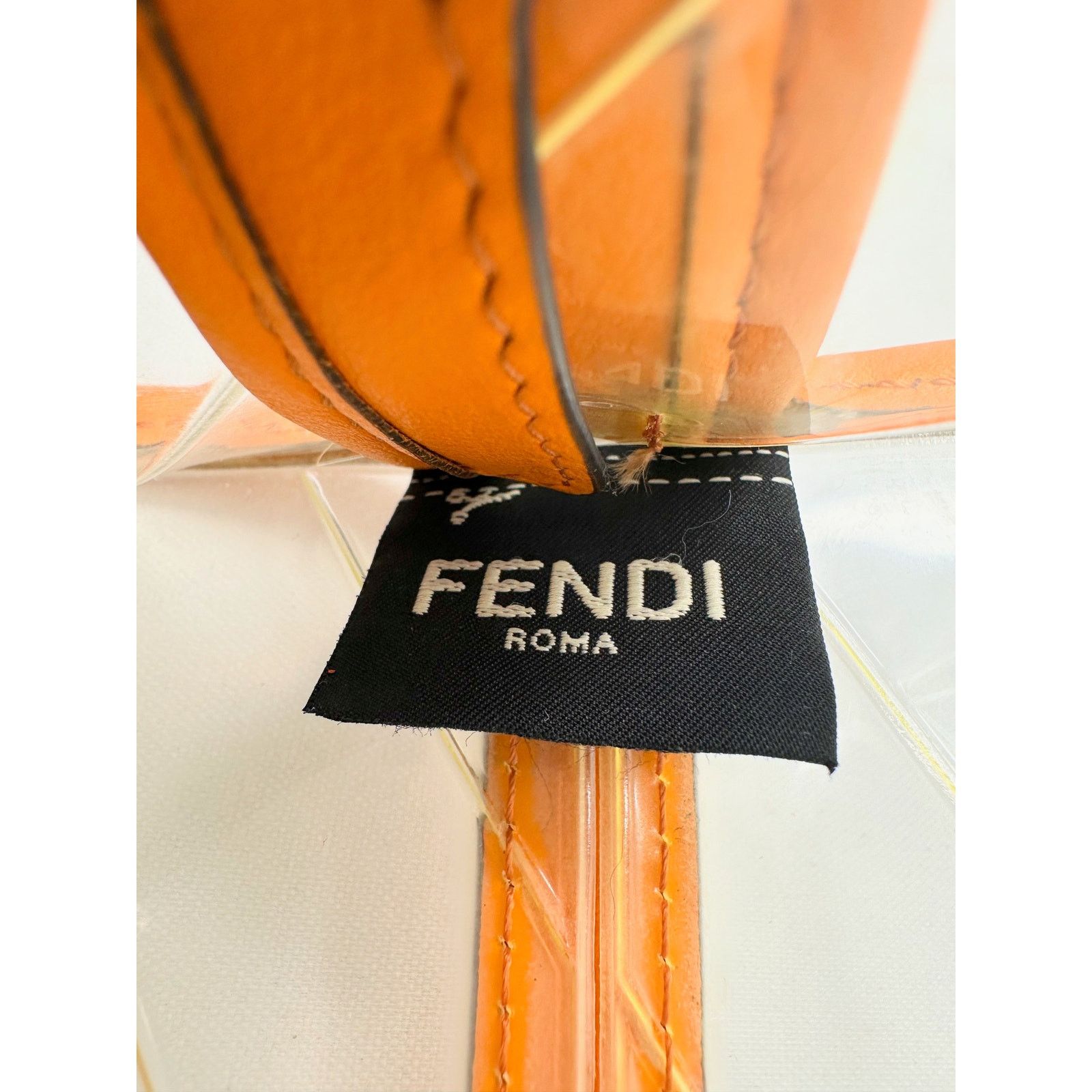 Fendi Fendi Peekaboo Defender PVC Clutch Bag Orange - Small Size ONE SIZE - 10 Thumbnail