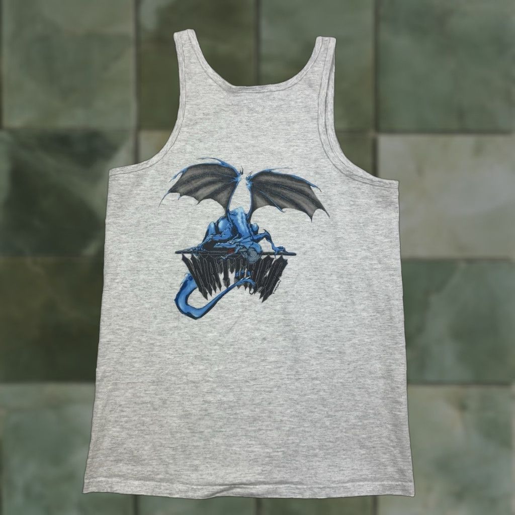 Bugle Boy VINTAGE Bugle Boy Tank Top Men Large Gray Sleeveless T-Shirt 90s Hipster Grunge Size US L / EU 52-54 / 3 - 1 Thumbnail