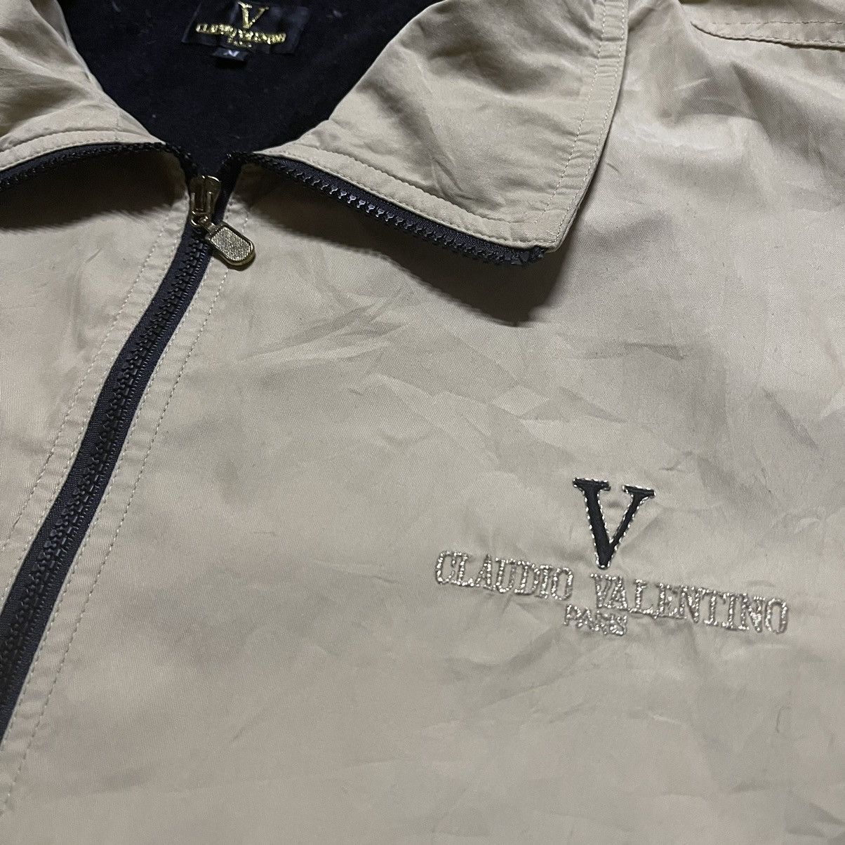 Japanese Brand Vintage Claudio Valentino nylon jacket Size US L / EU 52-54 / 3 - 6 Thumbnail