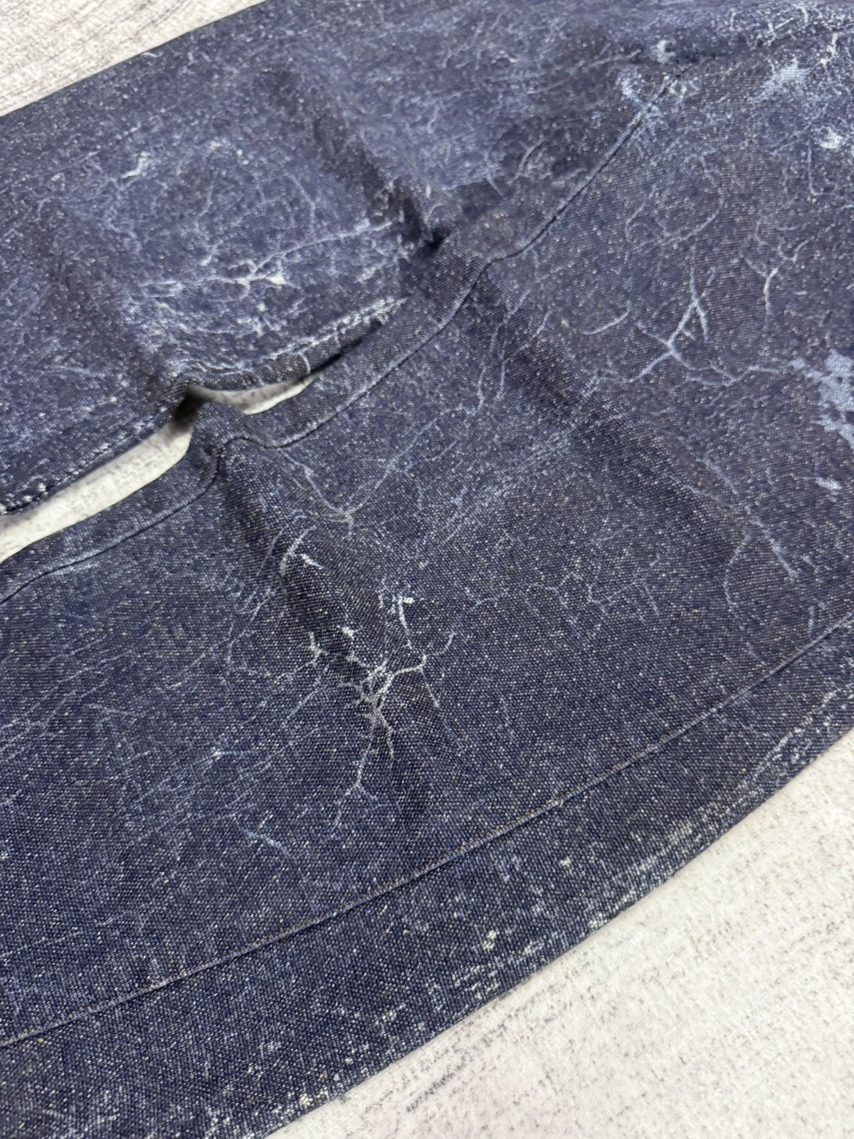 20471120 × Japanese Brand × Mizra Jeans Kyoto Alfons. Japan Crackle Lighting Wash Baggy Wide Jeans Size US 30 / EU 46 - 12 Thumbnail
