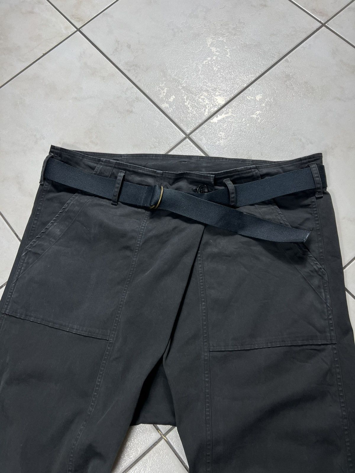 Yohji Yamamoto Semicouture 01 military avant garde pants belt asymmetric Size 30" / US 8 / IT 44 - 3 Thumbnail