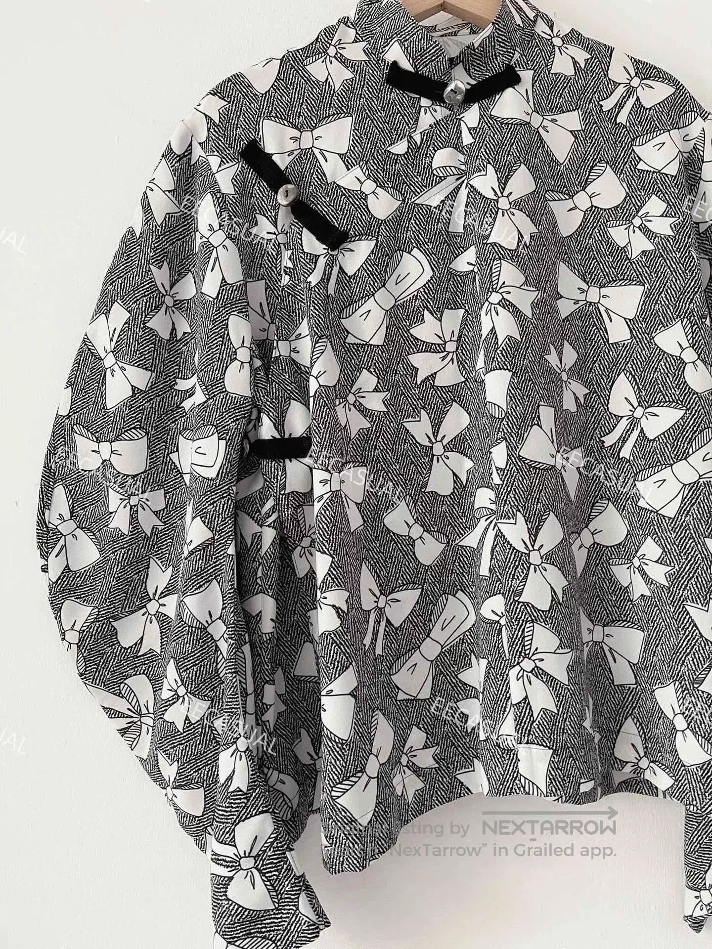 CDG by Comme des Garcons CDG Tricot Black White Bow Top. Size XL / US 12-14 / IT 48-50 - 4 Thumbnail