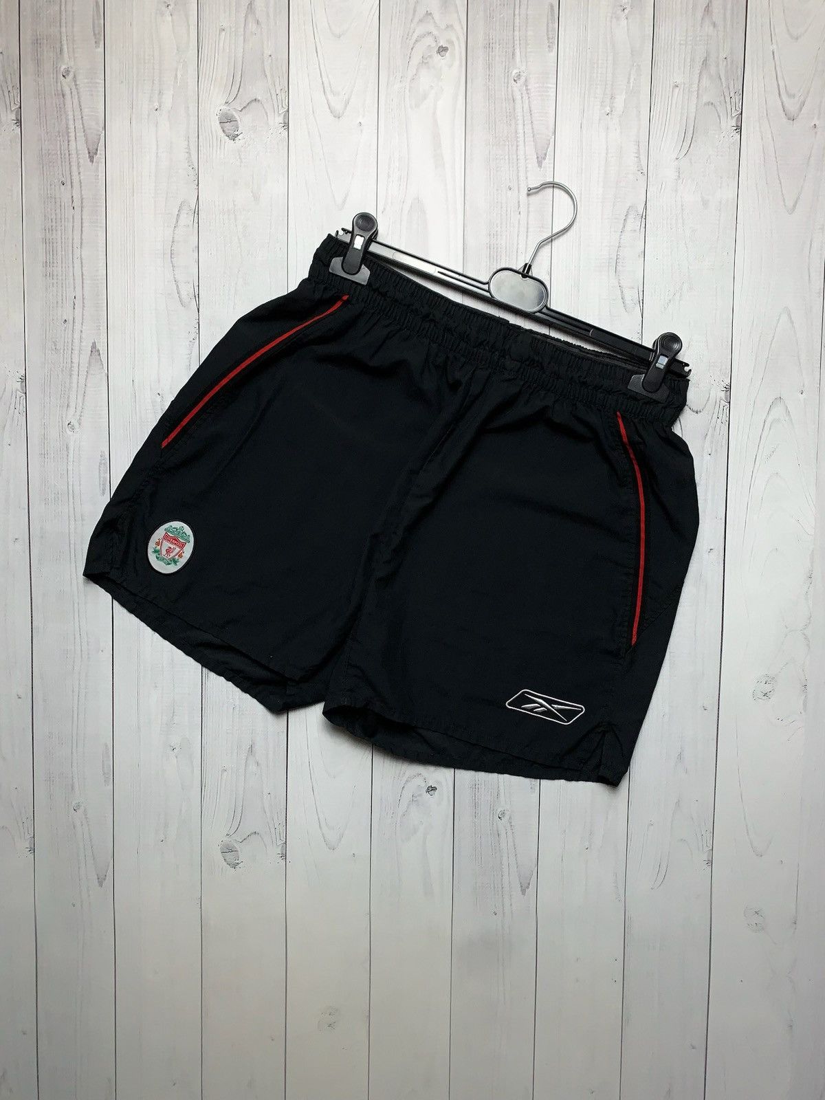 Vintage Reebok Liverpool soccer shorts size L black