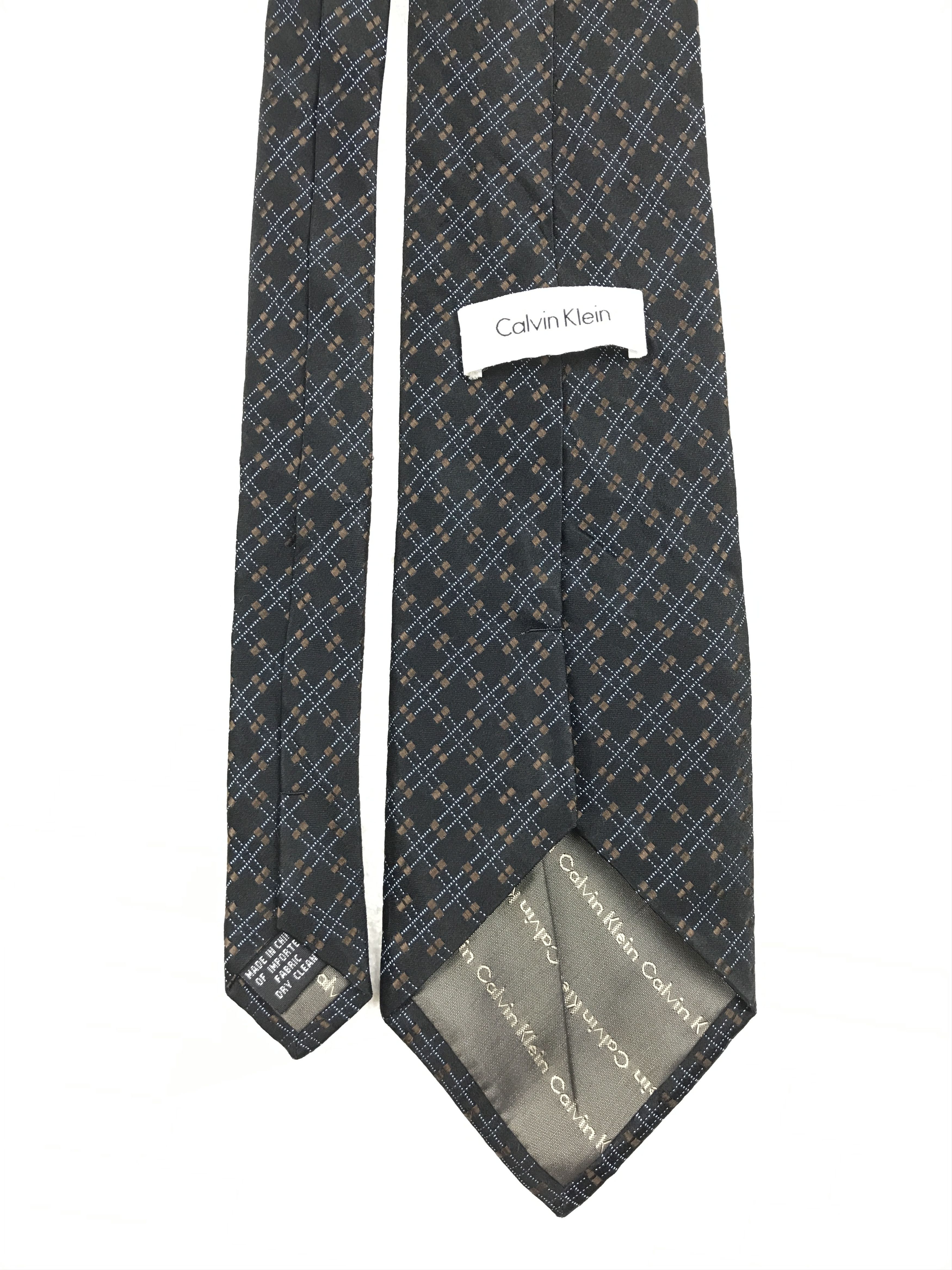 Calvin Klein × Designer × Vintage Vintage Calvin Klein Silk Necktie Size ONE SIZE - 4 Thumbnail