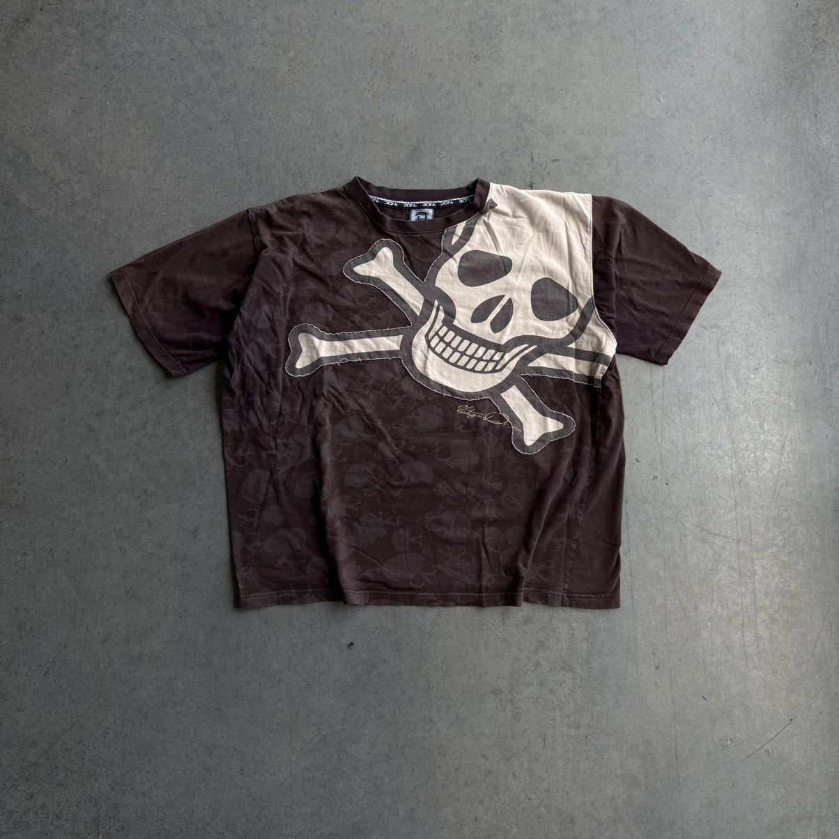Affliction × Paul Frank × Vintage Vintage Brown XXXL Baggy Don Skull Stitch Ultra Wide Fit Size US XXL / EU 58 / 5 - 9 Thumbnail