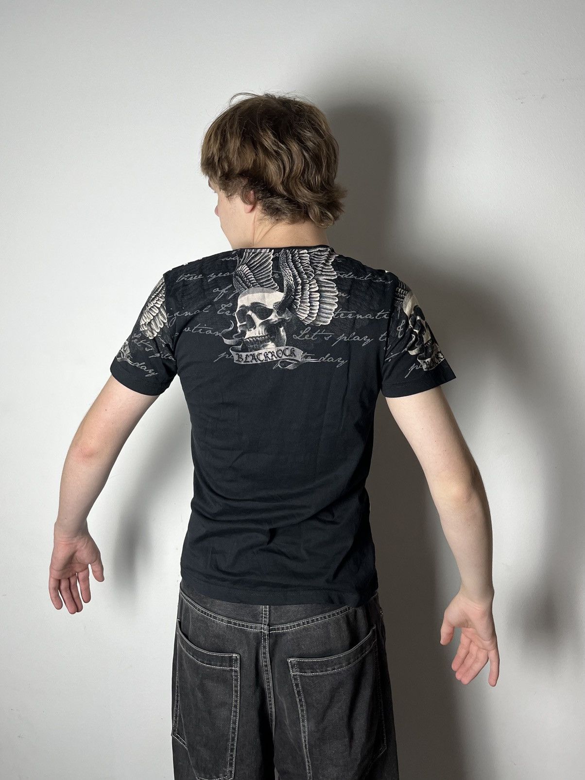 Affliction 🔥CRAZY ED HARDY LGB VIBE TRIBAL SKULL TEE CROSS T SHIRT Size US M / EU 48-50 / 2 - 5 Thumbnail