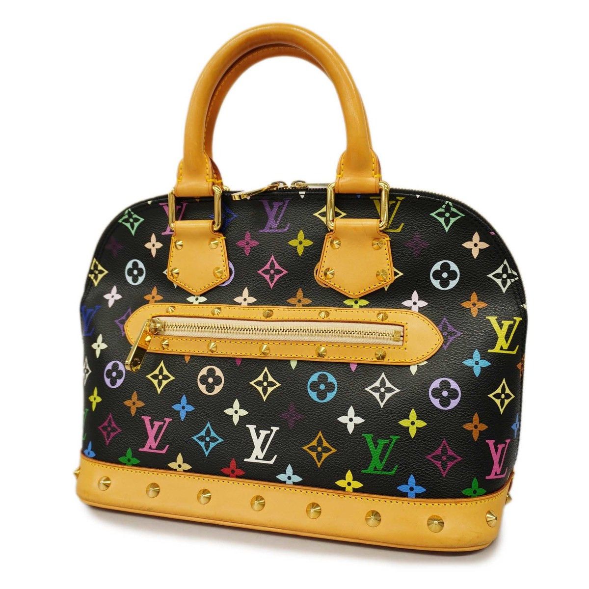 Louis Vuitton Handbag Monogram Multicolor Alma Leather Noir