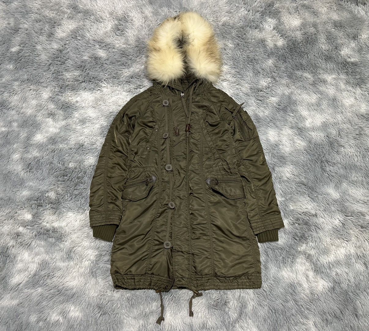 GOA 🔥Y2K Archived Goa Raccoon Fur Parka Jacket Split Hoodie Size US M / EU 48-50 / 2 - 1 Thumbnail