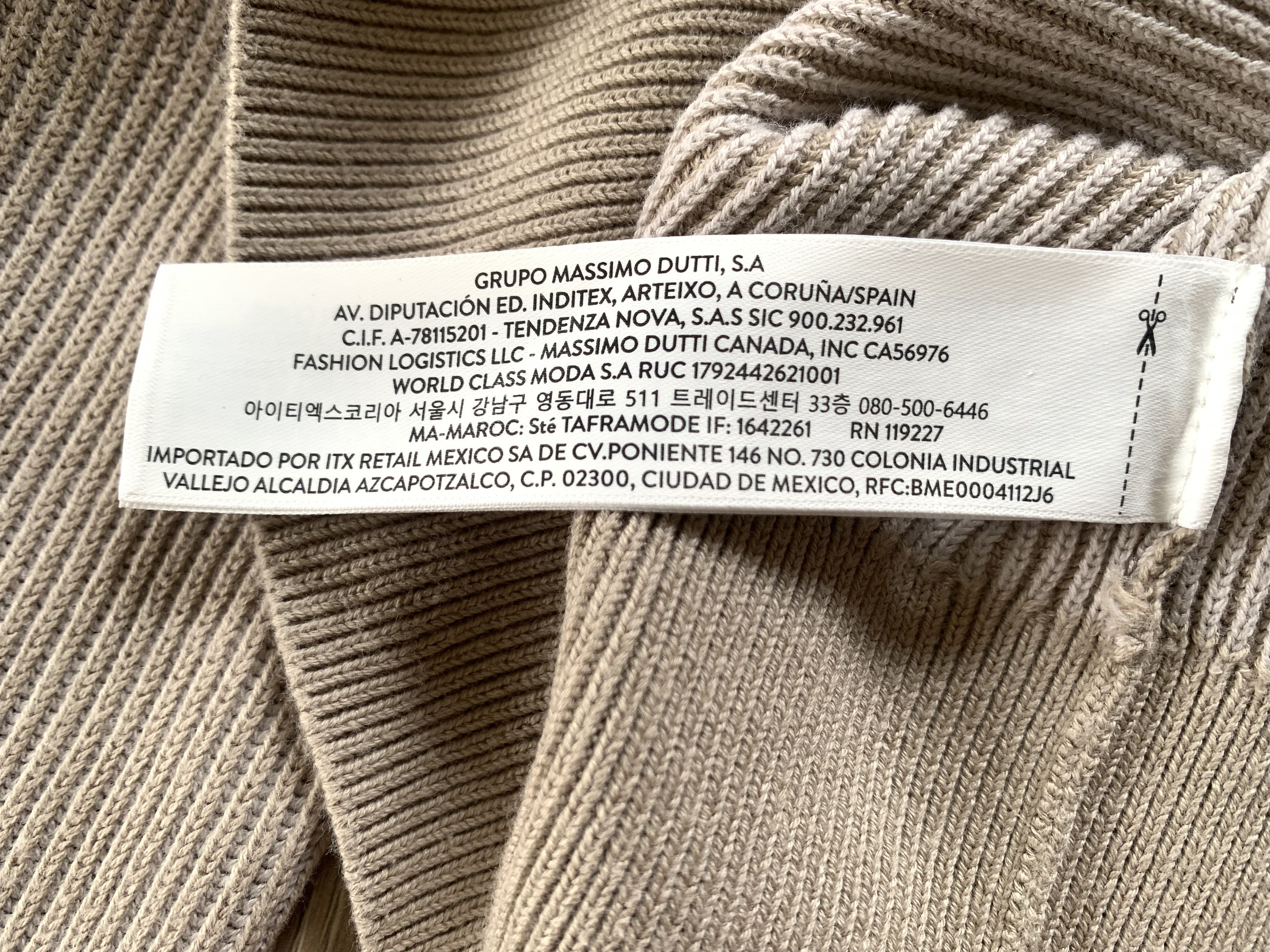 Massimo Dutti Massimo Dutti Mens Beige Cotton Cardigan Size US M / EU 48-50 / 2 - 6 Thumbnail