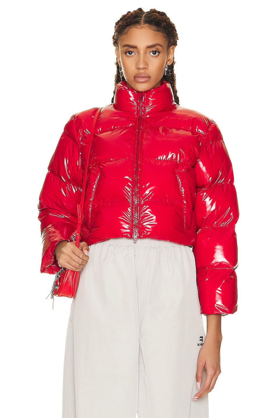 Balenciaga o1y0625 Shell Jacket in Red Size S / US 4 / IT 40 - 1 Thumbnail