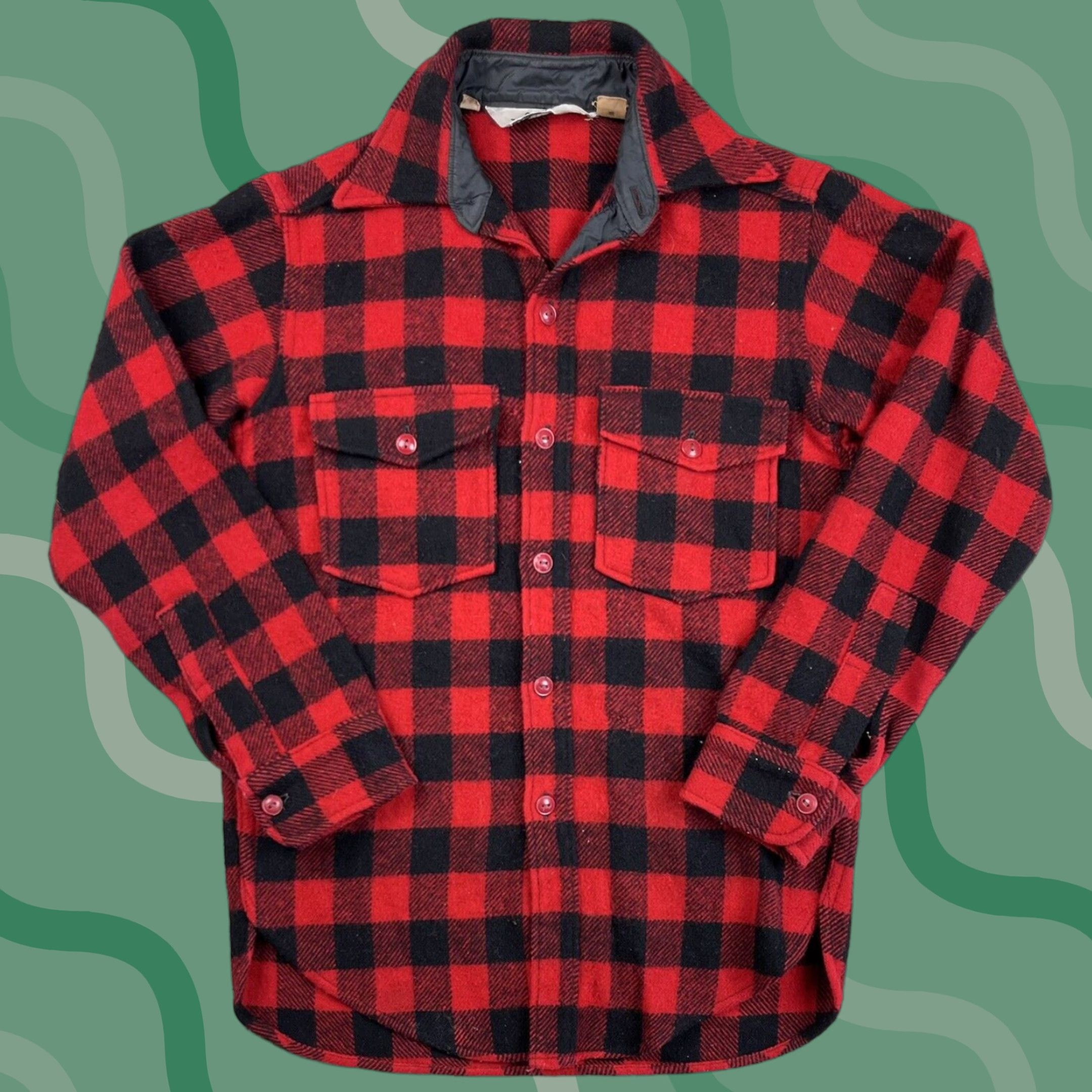 Vintage VINTAGE Woolrich Wool Jacket Shirt Red Buffalo Plaid Sz S Mens Checker Lumberjack Size US S / EU 44-46 / 1 - 1 Thumbnail