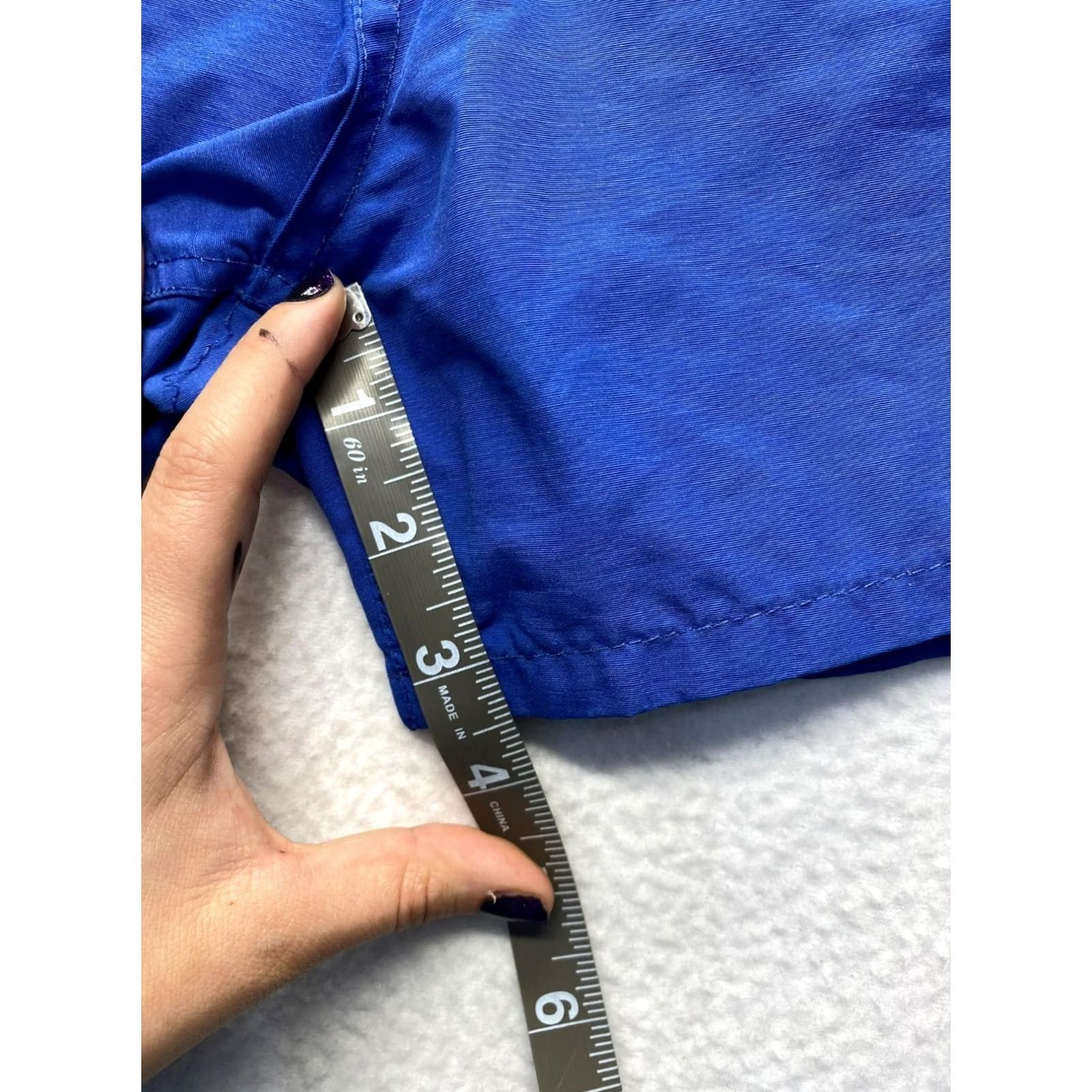 Vintage VINTAGE L.L. Bean Trunks Bottom Men Large Blue Swim Trunks Tie Waist Pockets Back Seam Fair Size US 33 - 5 Thumbnail