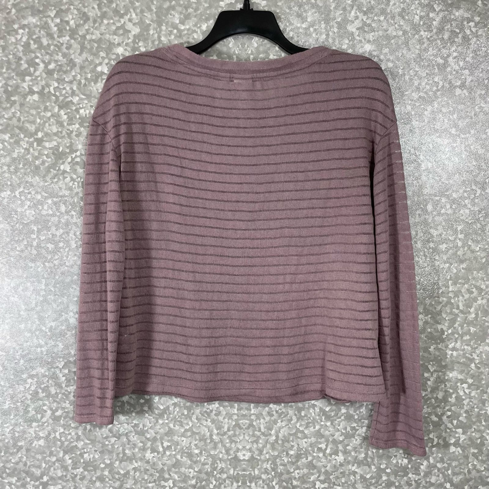 14th & Union 14th & Union Purple Sheer Stripe Oversized Knit Top - Small Size S / US 4 / IT 40 - 6 Thumbnail