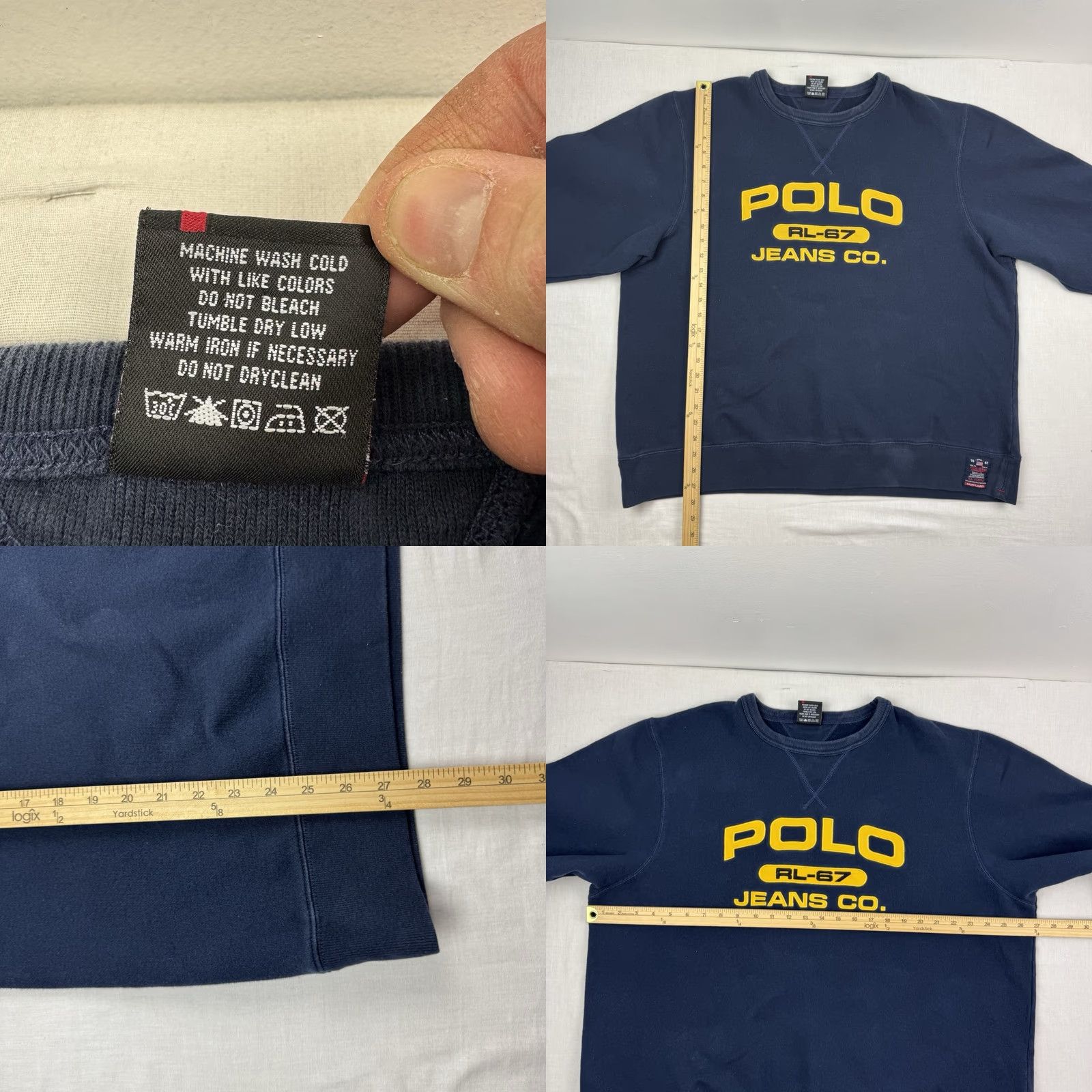 Vintage VINTAGE Polo Jeans Co Sweatshirt Shirt Adult 2XL Polo Jeans Co Crewneck Hipster 90s Y2K Blues Mens Size US XXL / EU 58 / 5 - 8 Thumbnail