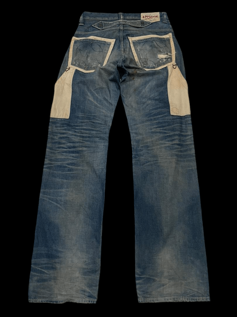 Japanese Brand 💥Flared Kapital Style Engine Label Japanese Denim💥 Size US 31 - 2 Thumbnail