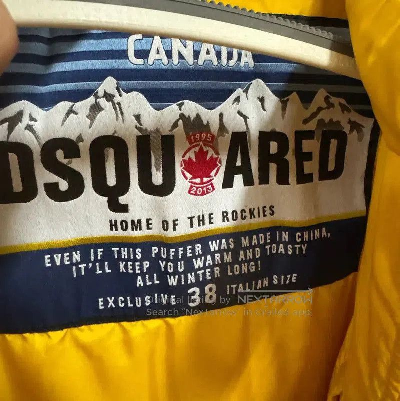 Dsquared2 DSQUARED2 Women's Yellow Leather Puffer Jacket . Size XXS / US 00 / IT 34 - 7 Thumbnail