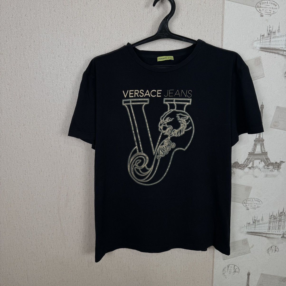 Versace Versace Jeans T shirt Black Luxury Sz L Medusa Size US L / EU 52-54 / 3 - 4 Thumbnail