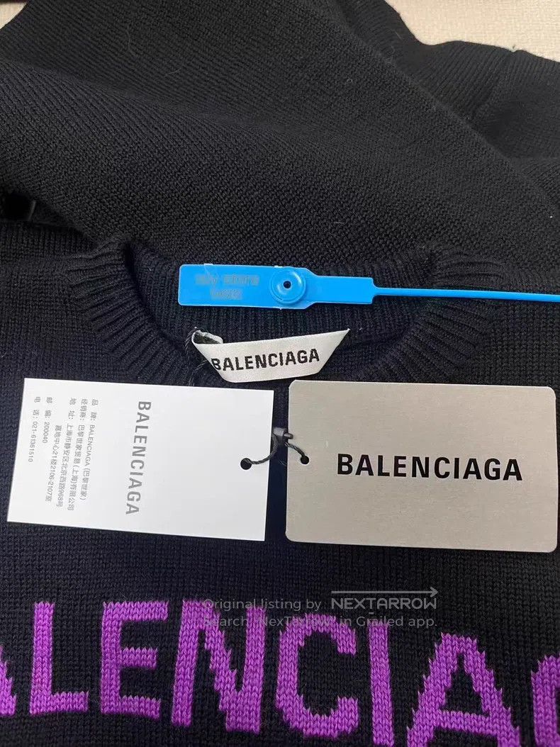 Balenciaga Balenciaga Elastic Wool Blend Oversized Woolen Sweater Size XS / US 0-2 / IT 36-38 - 4 Thumbnail