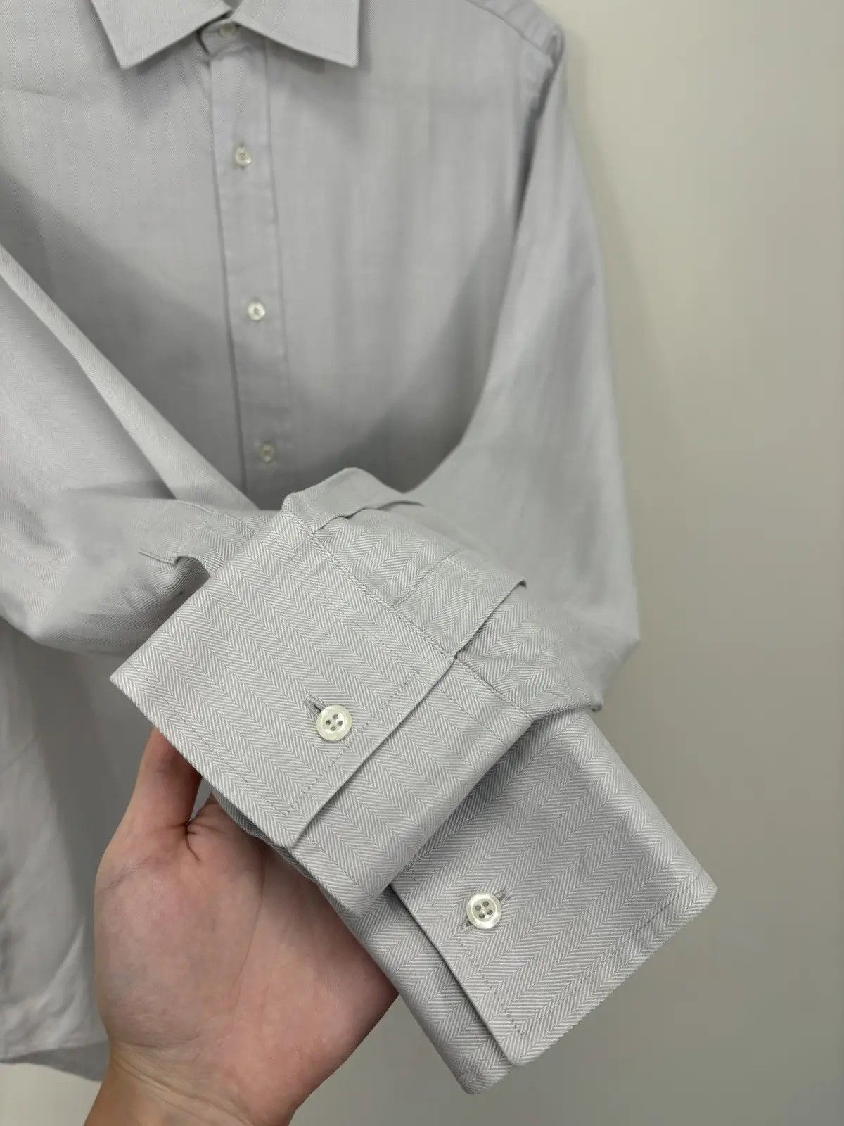 Dolce & Gabbana × Vintage Vintage Dolce & Gabbana Men's Gray Rare Button Up Shirt Size US L / EU 52-54 / 3 - 3 Thumbnail