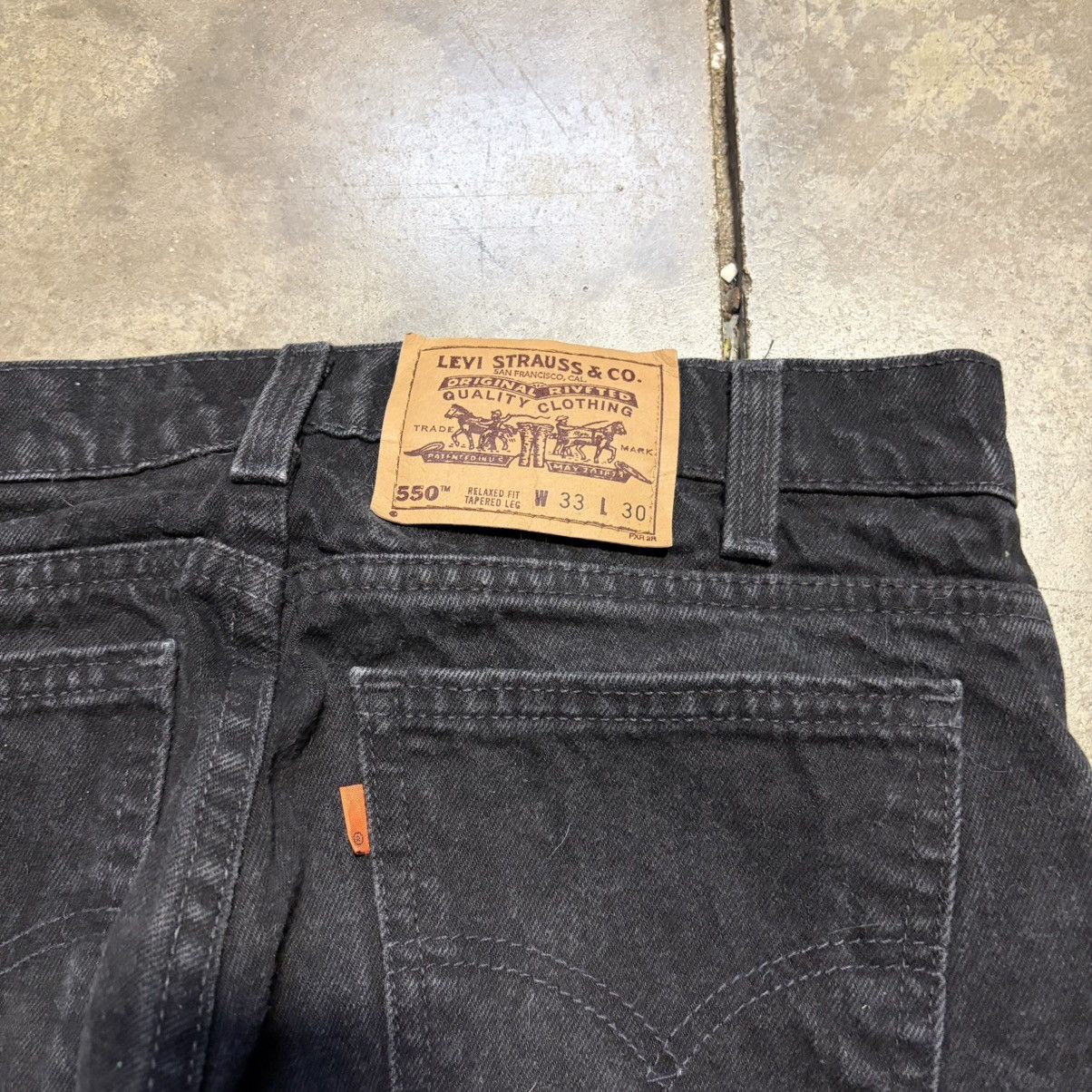 Levi's Vintage 90s Levis 550 Orange Tab Denim Jeans Faded Western Size US 33 - 9 Thumbnail