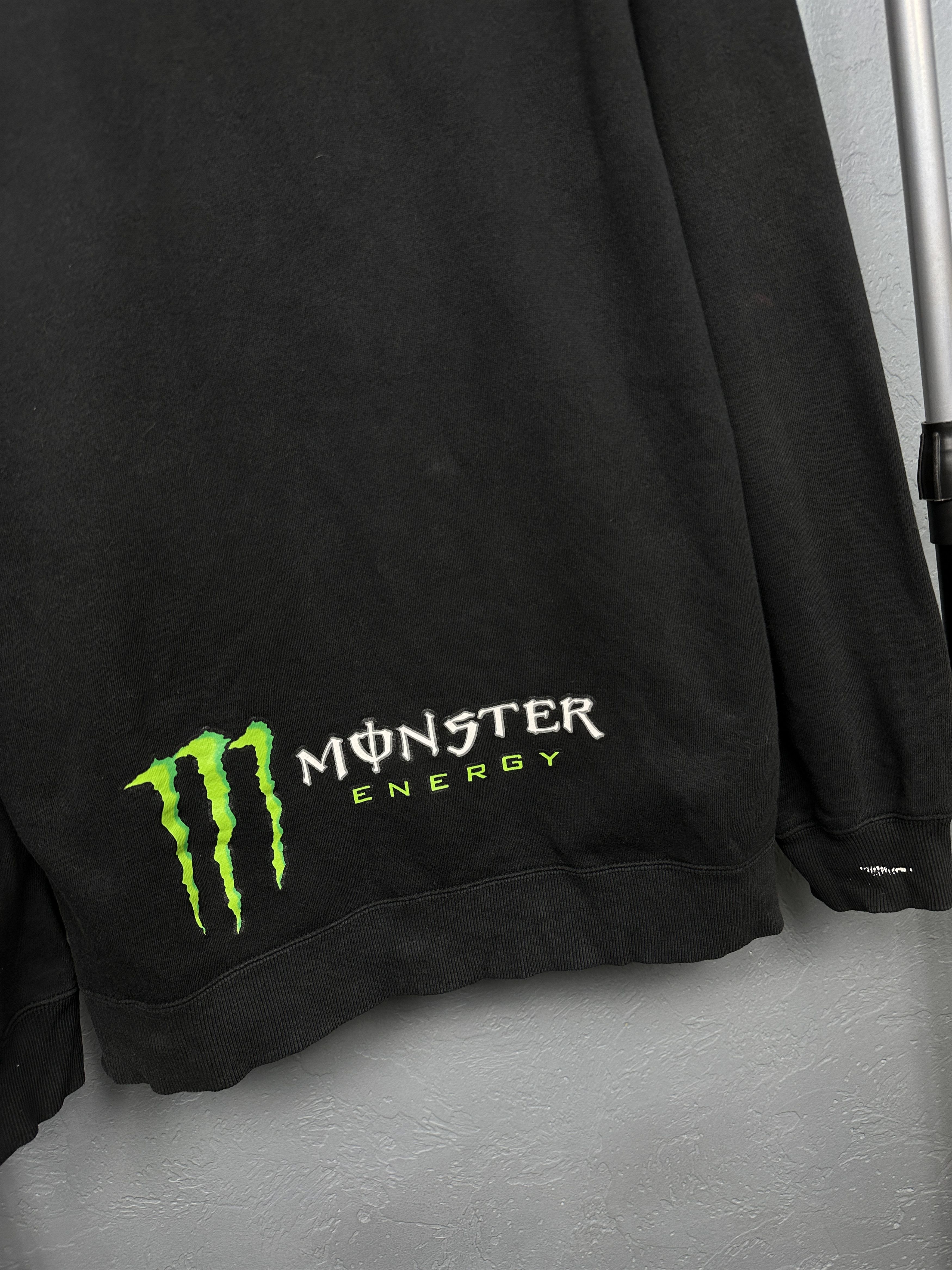 Vintage Monster Energy Mens Distressed Zip Hoodie Size US XL / EU 56 / 4 - 10 Thumbnail