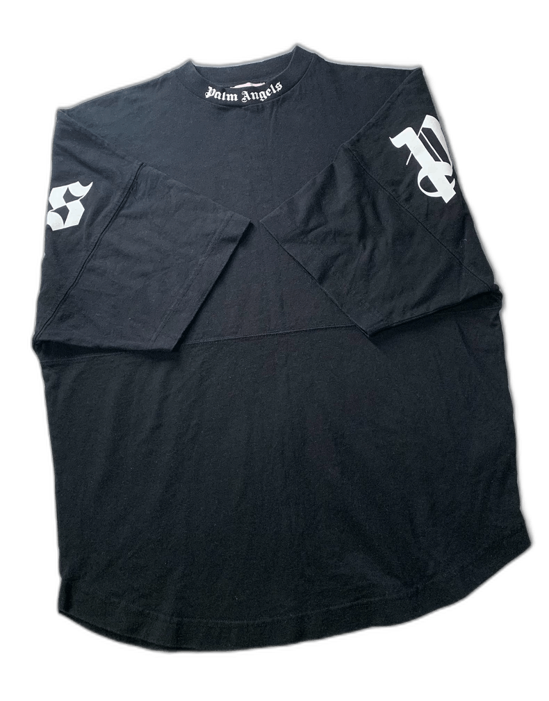 Palm Angels Palm Angels Black Batwing Sleeve T-Shirt Size US XS / EU 42 / 0 - 1 Thumbnail
