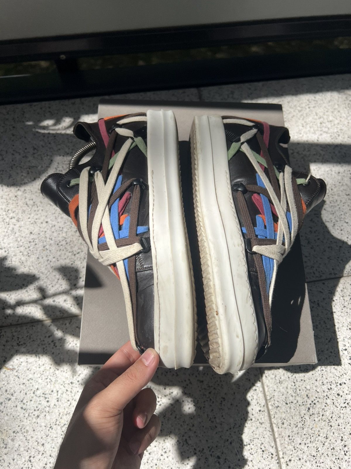 Rick Owens Rick Owens Multicolor Megalace Low Ramones Size US 8.5 / EU 41-42 - 5 Thumbnail